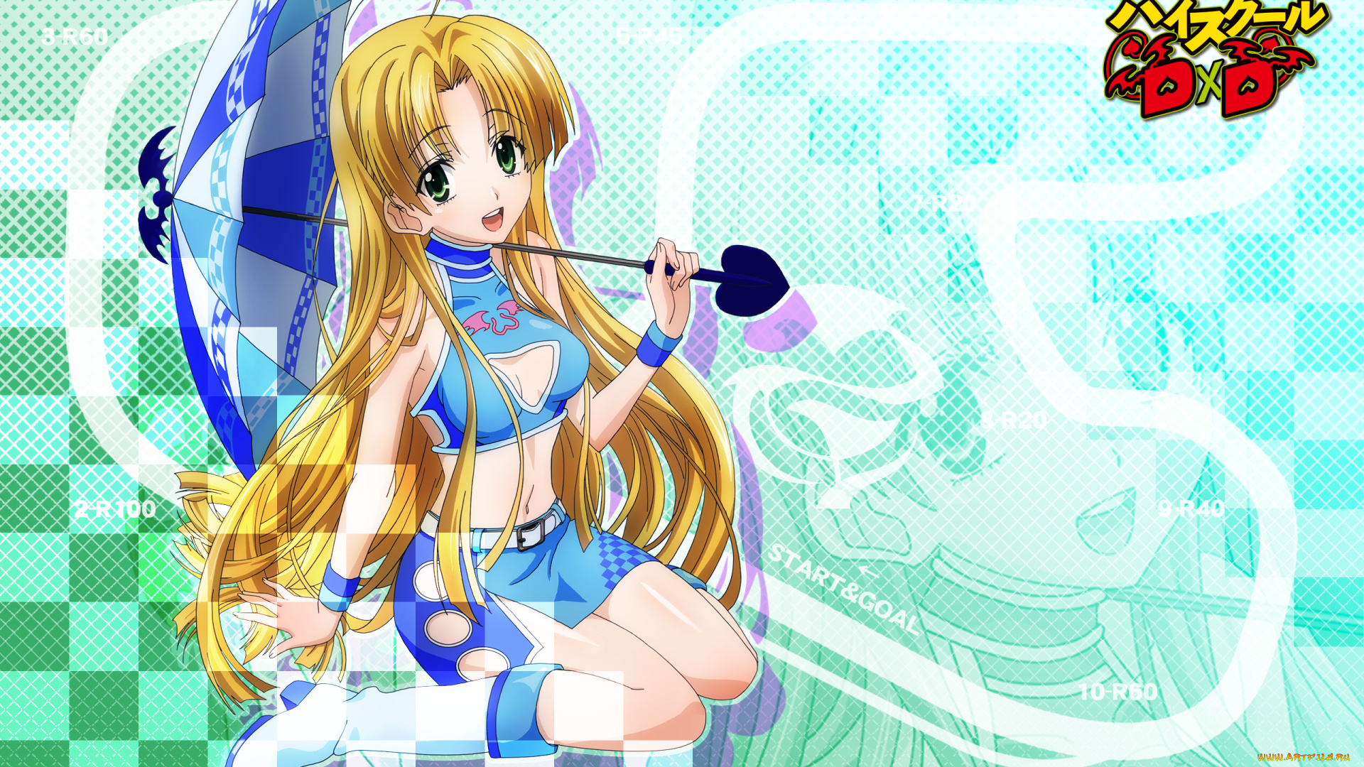 high, school, dxd, аниме, highschool, dxd, девушка, взгляд, фон