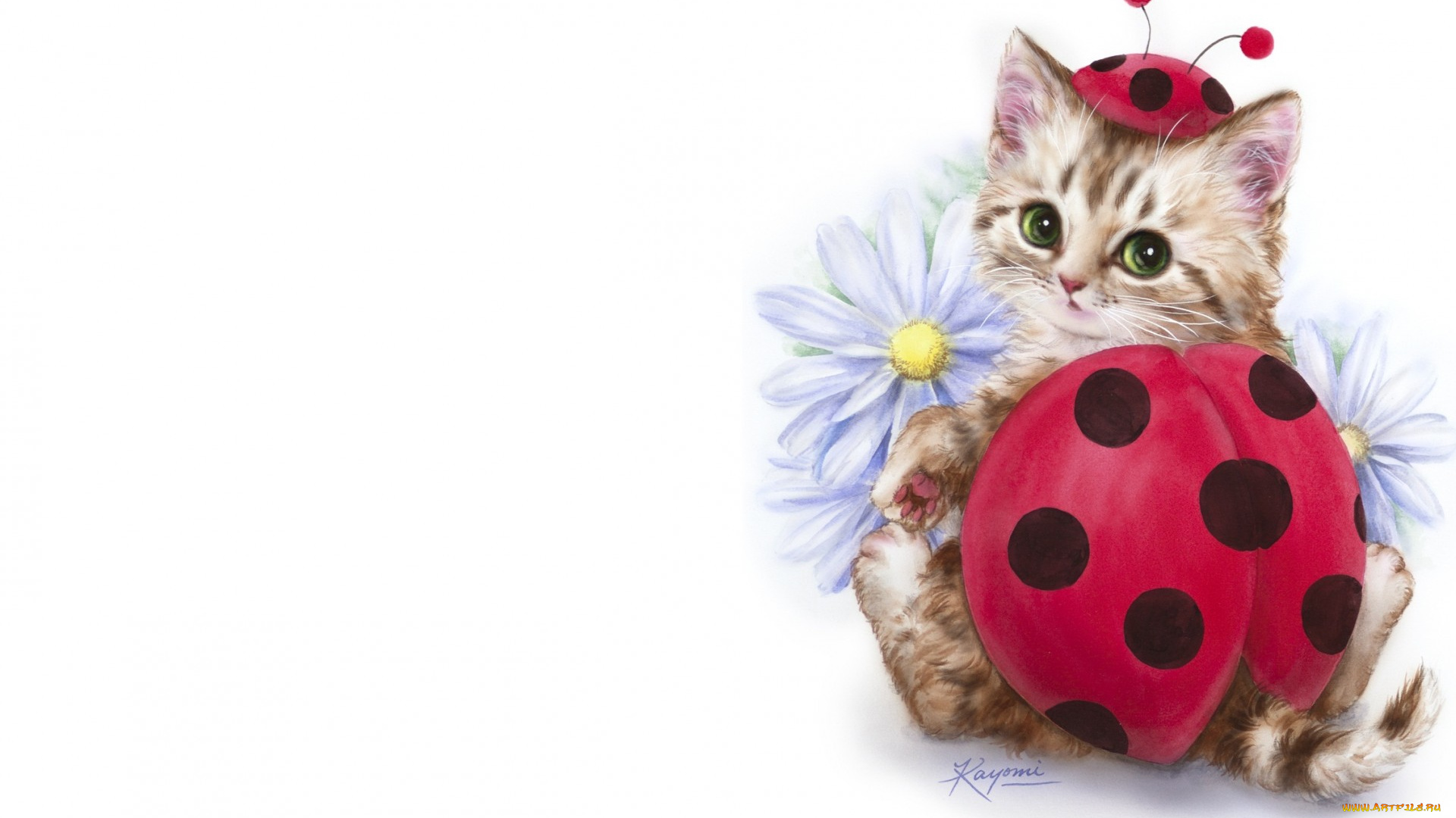 рисованное, животные, , коты, котёнок, детская, каёми, хараи, арт