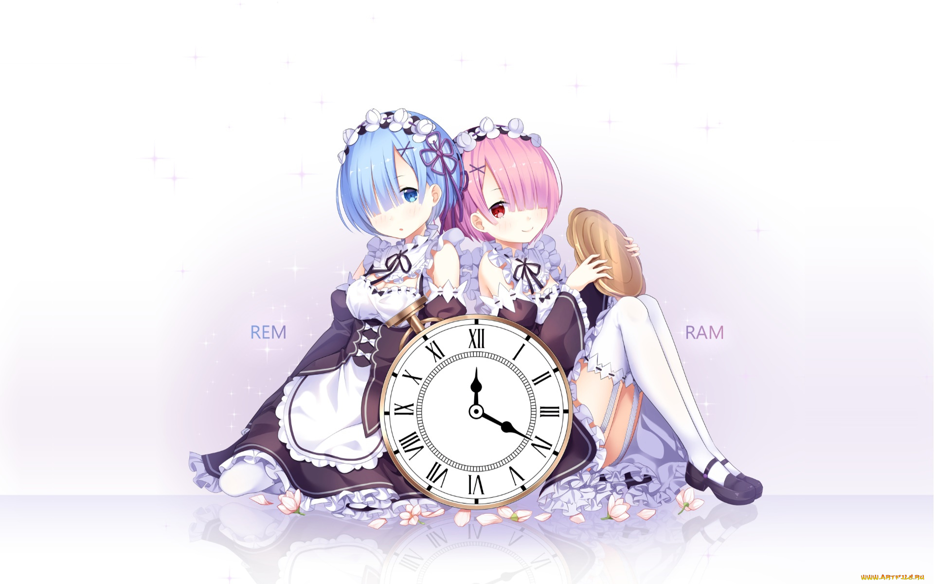 аниме, re, , zero, kara, hajimeru, isekai, seikatsu, фон, взгляд, девушки