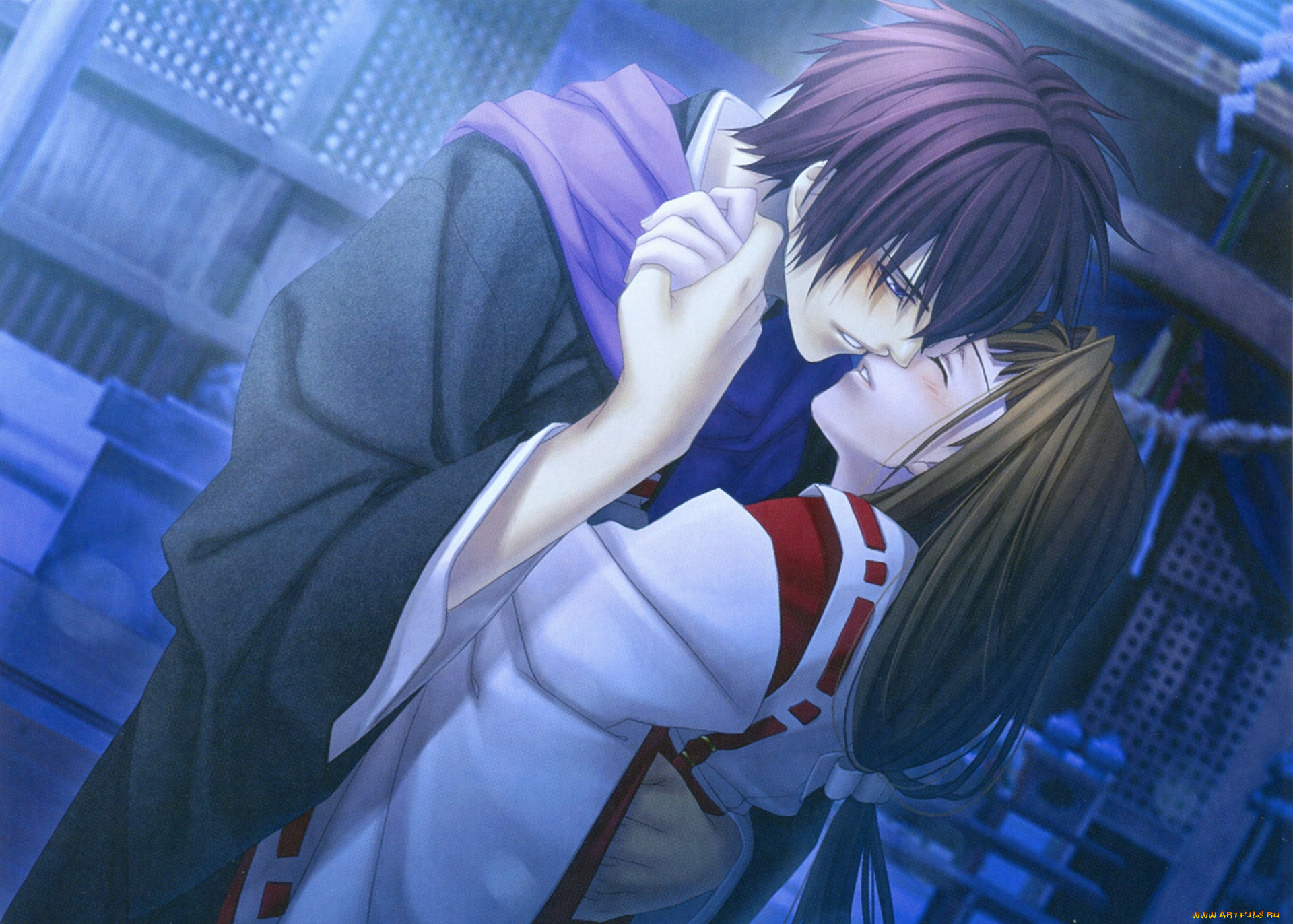 аниме, hiiro, no, kakera, багровые, осколки