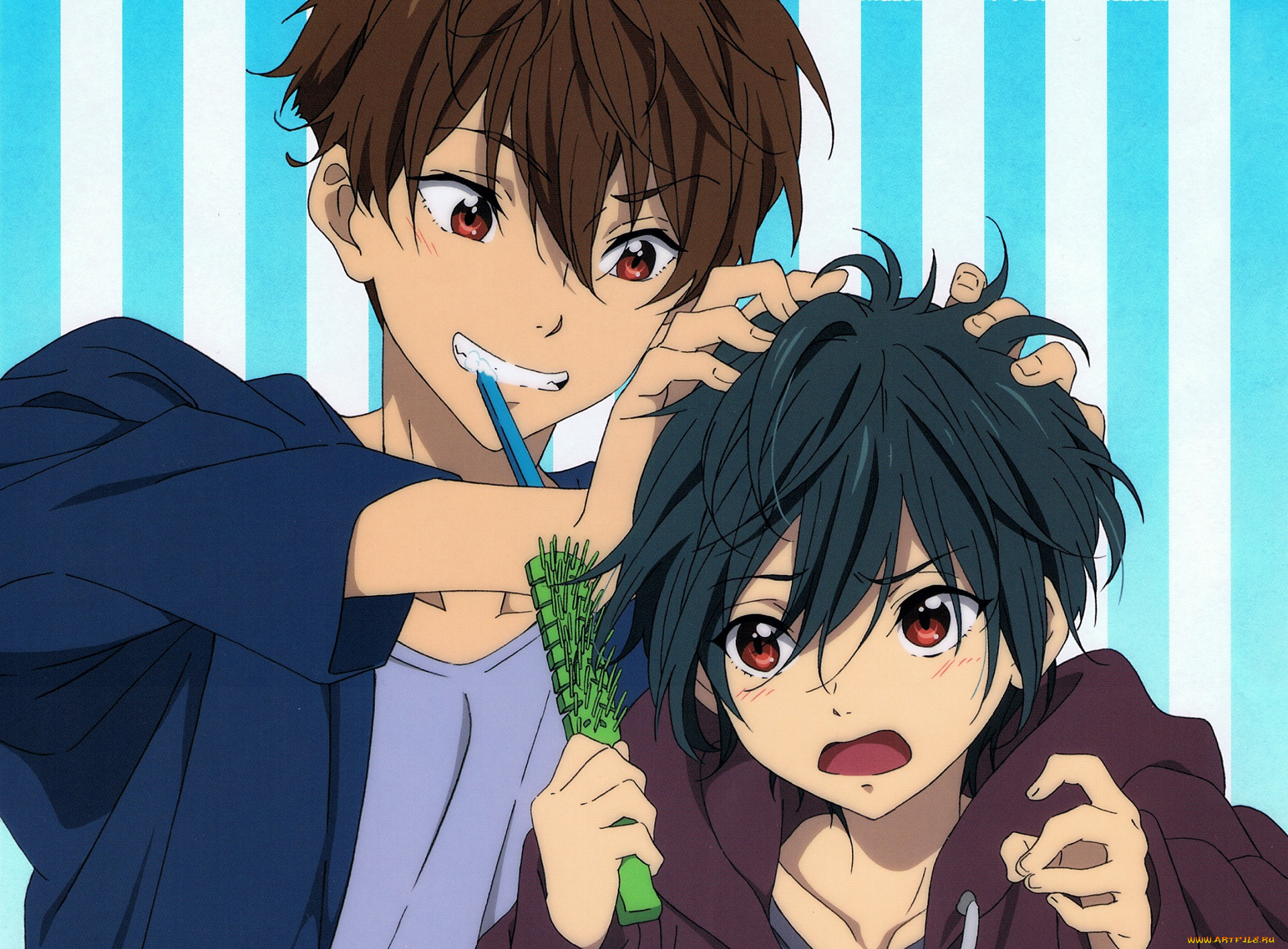 аниме, free, мальчики