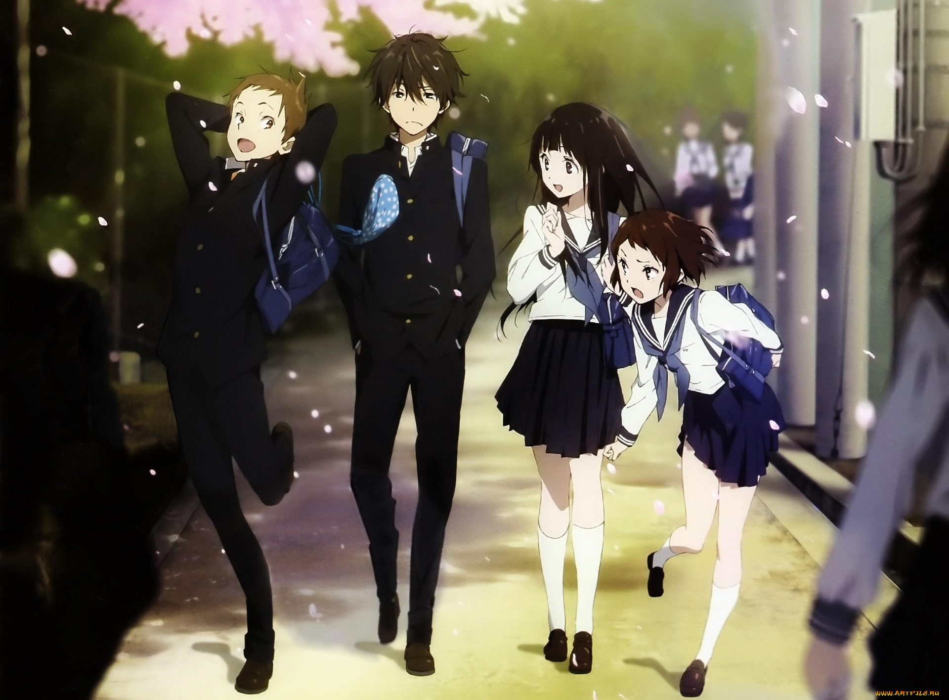аниме, hyouka, школьники