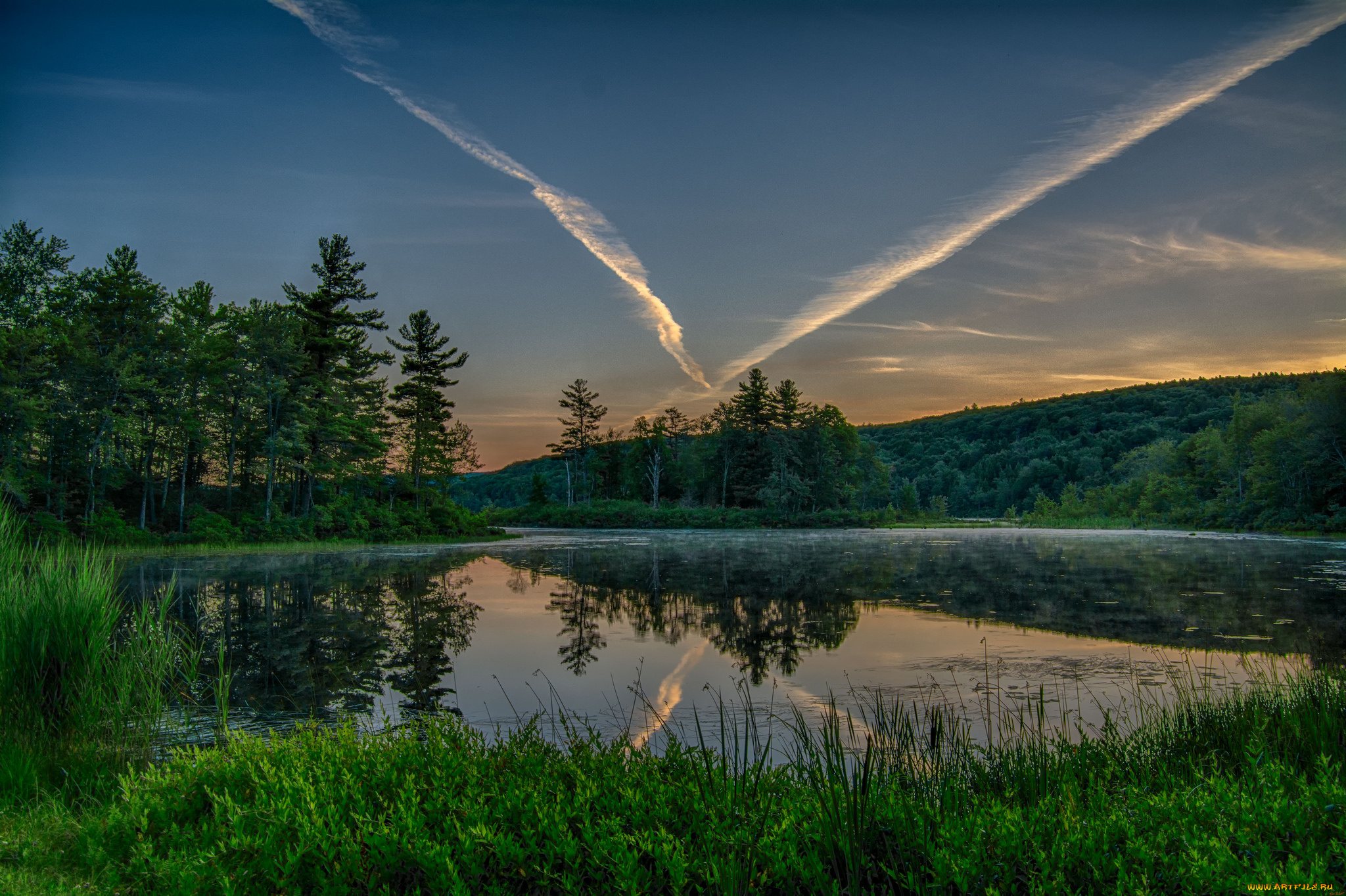 природа, реки, озера, лес, река