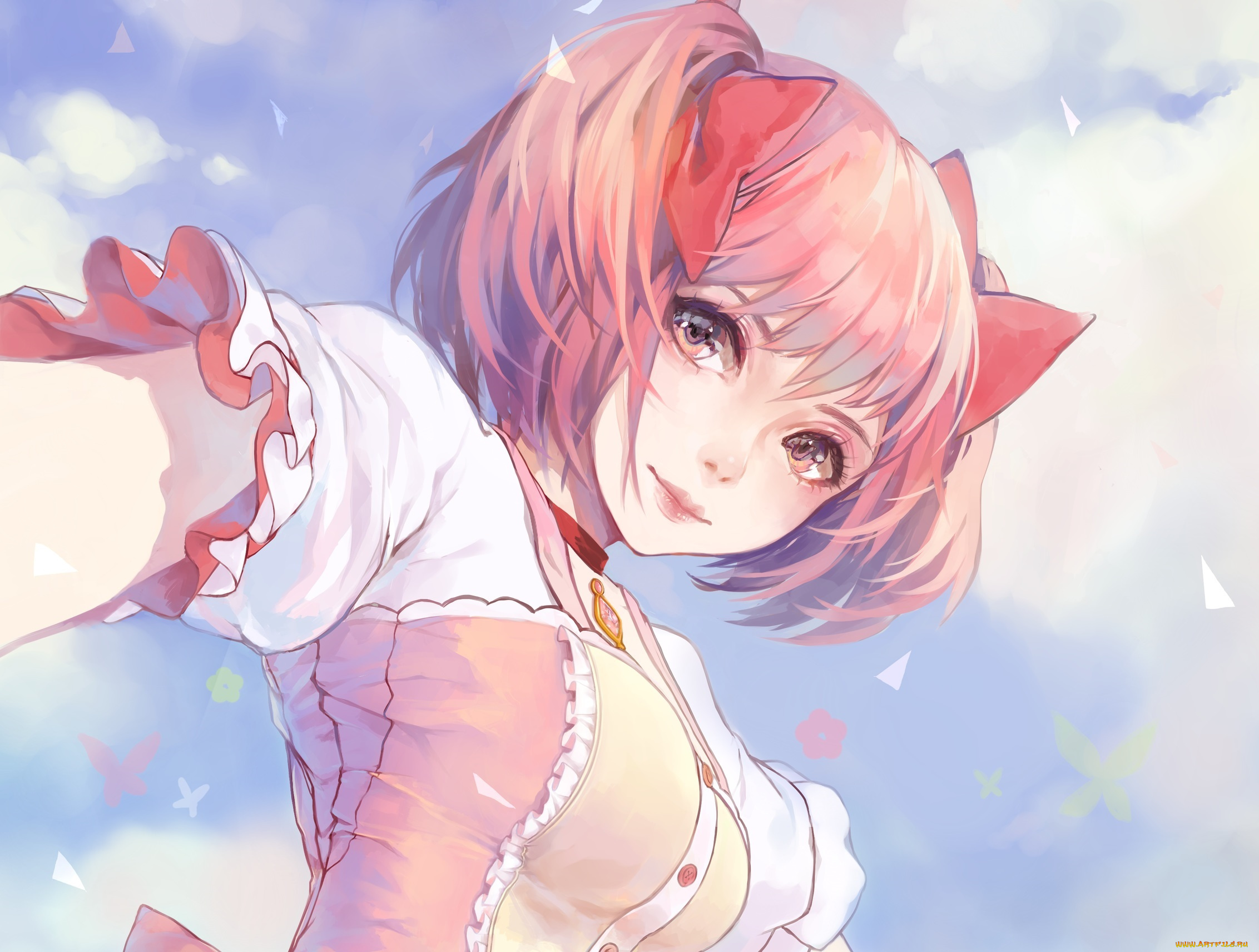 аниме, mahou, shoujo, madoka, magika, девушка