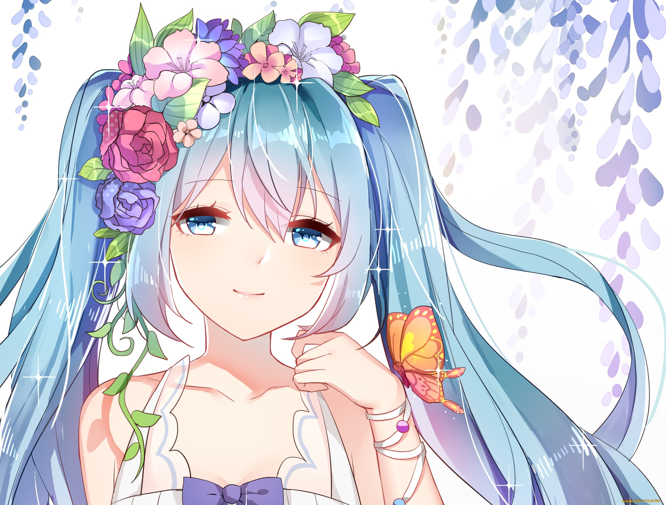 аниме, vocaloid, девушка