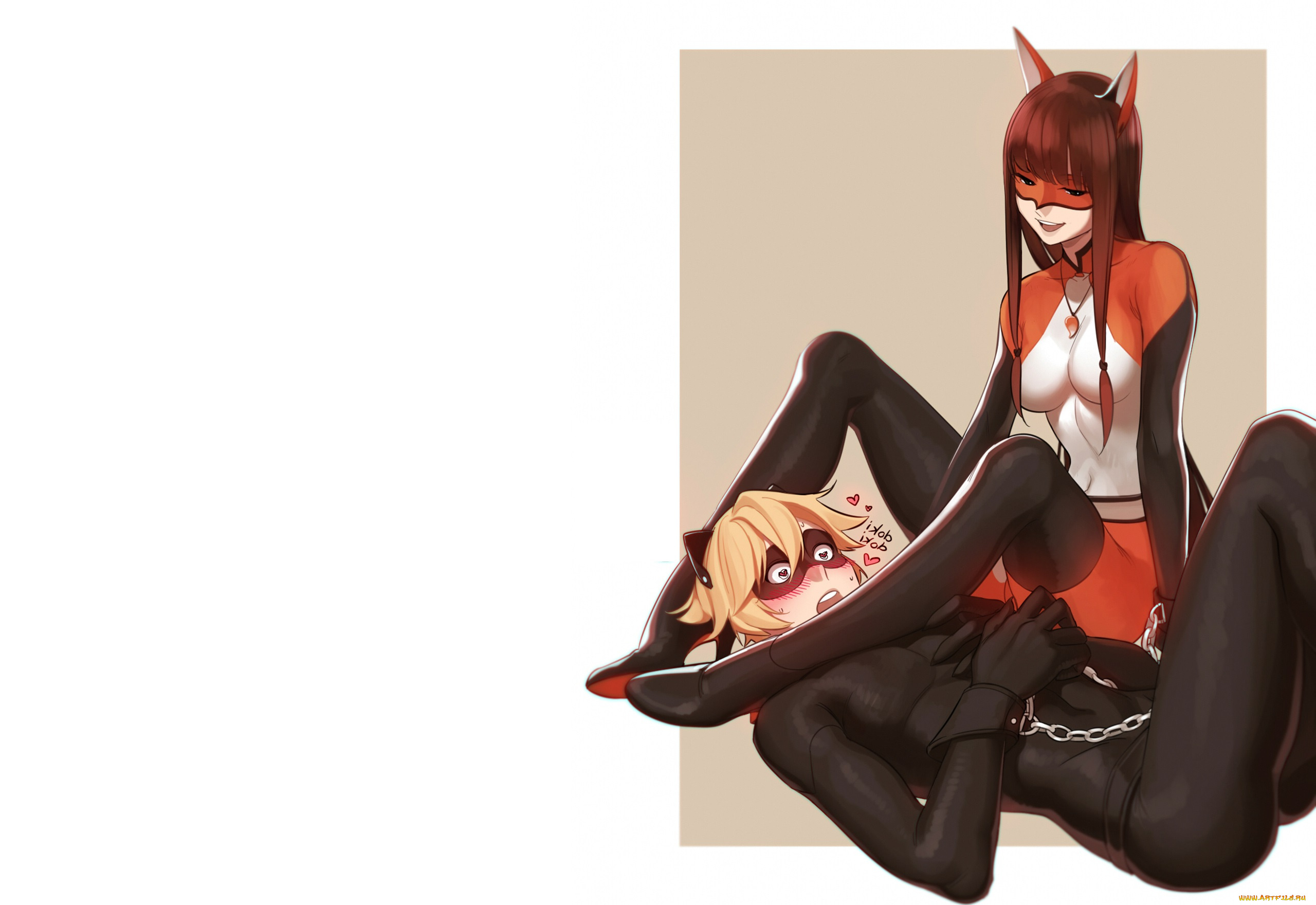 аниме, miraculous, ladybug, девушка, парень