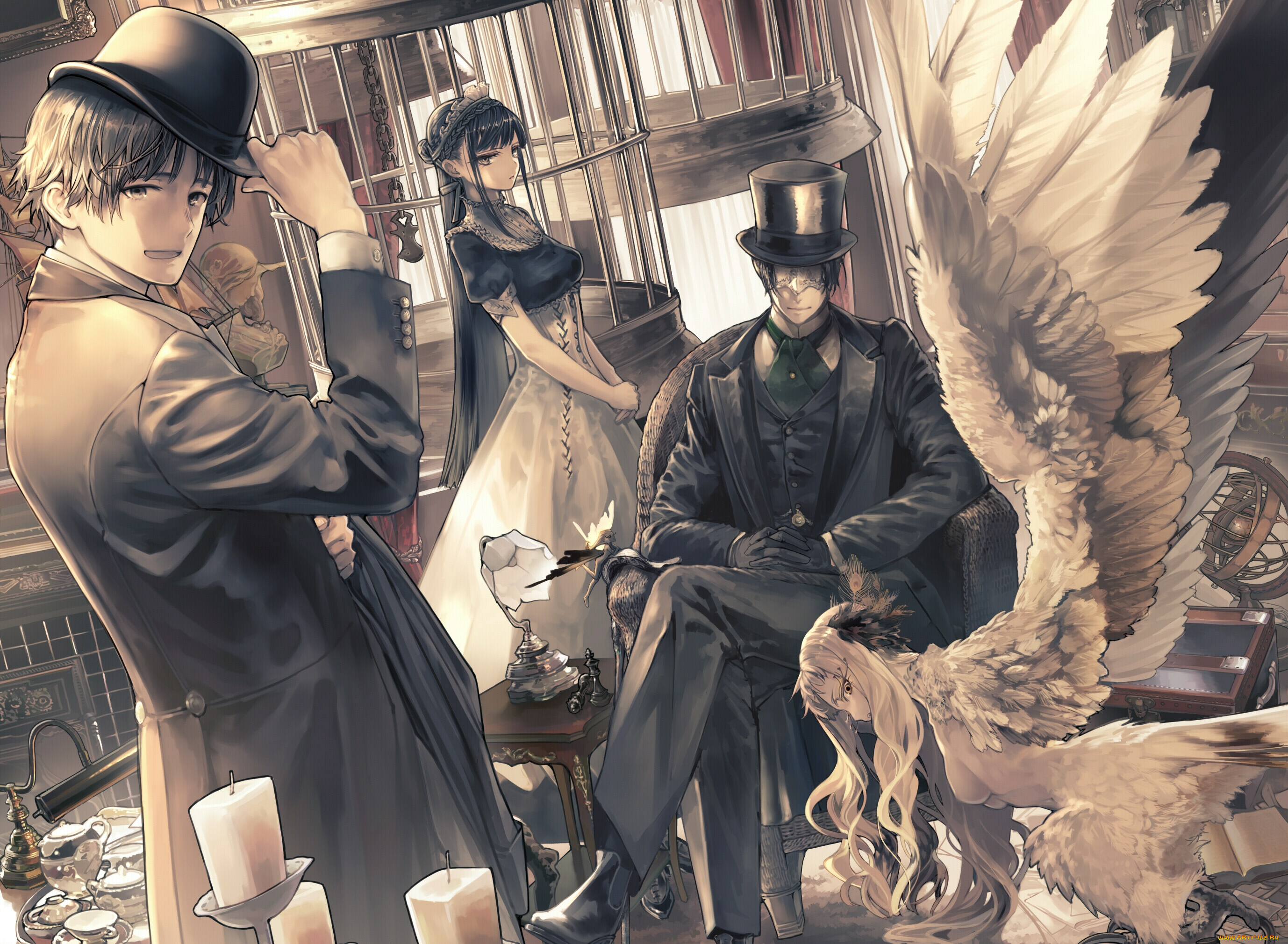 аниме, ангелы, , демоны, парни