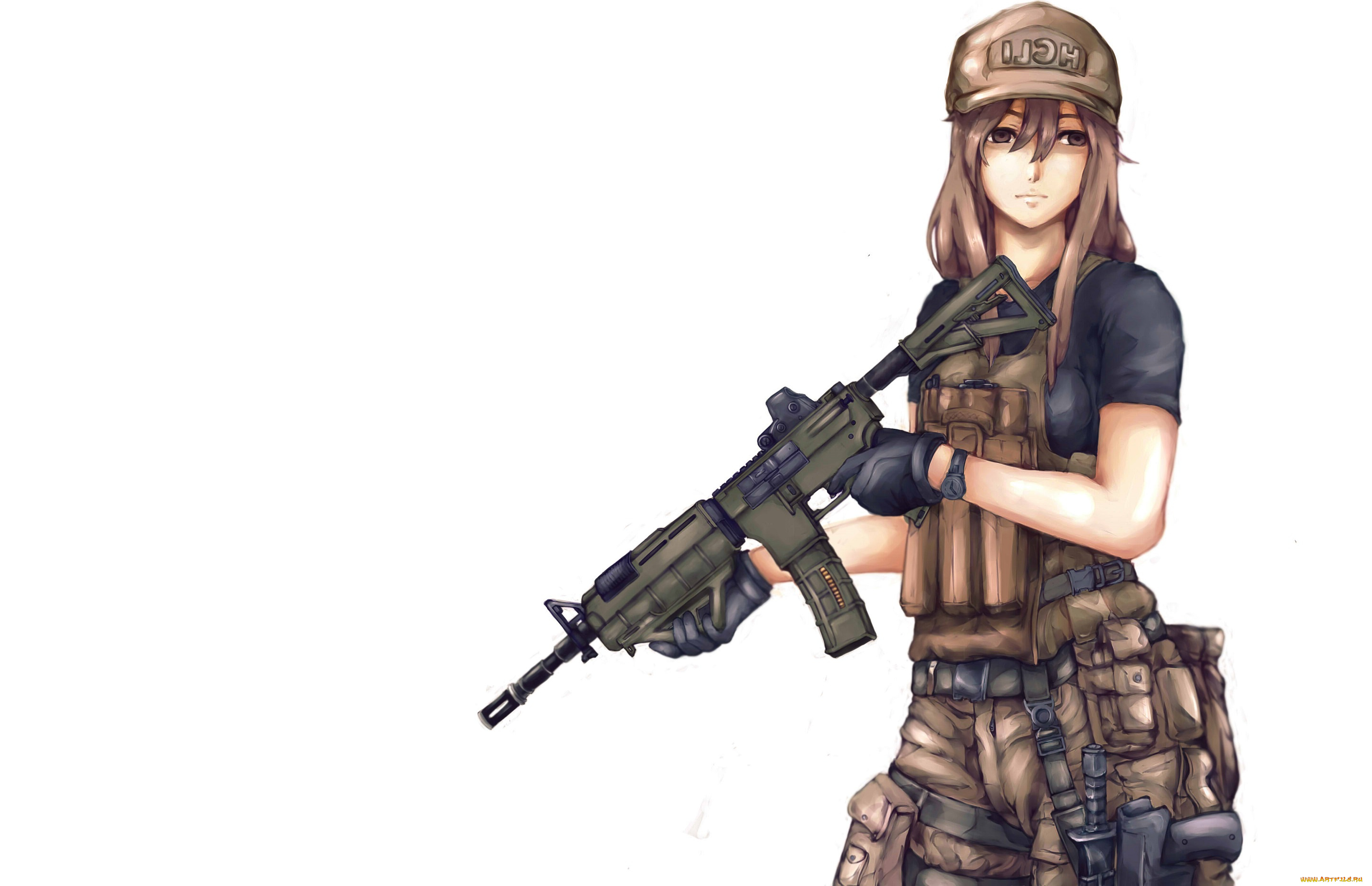 аниме, оружие, , техника, , технологии, девушка