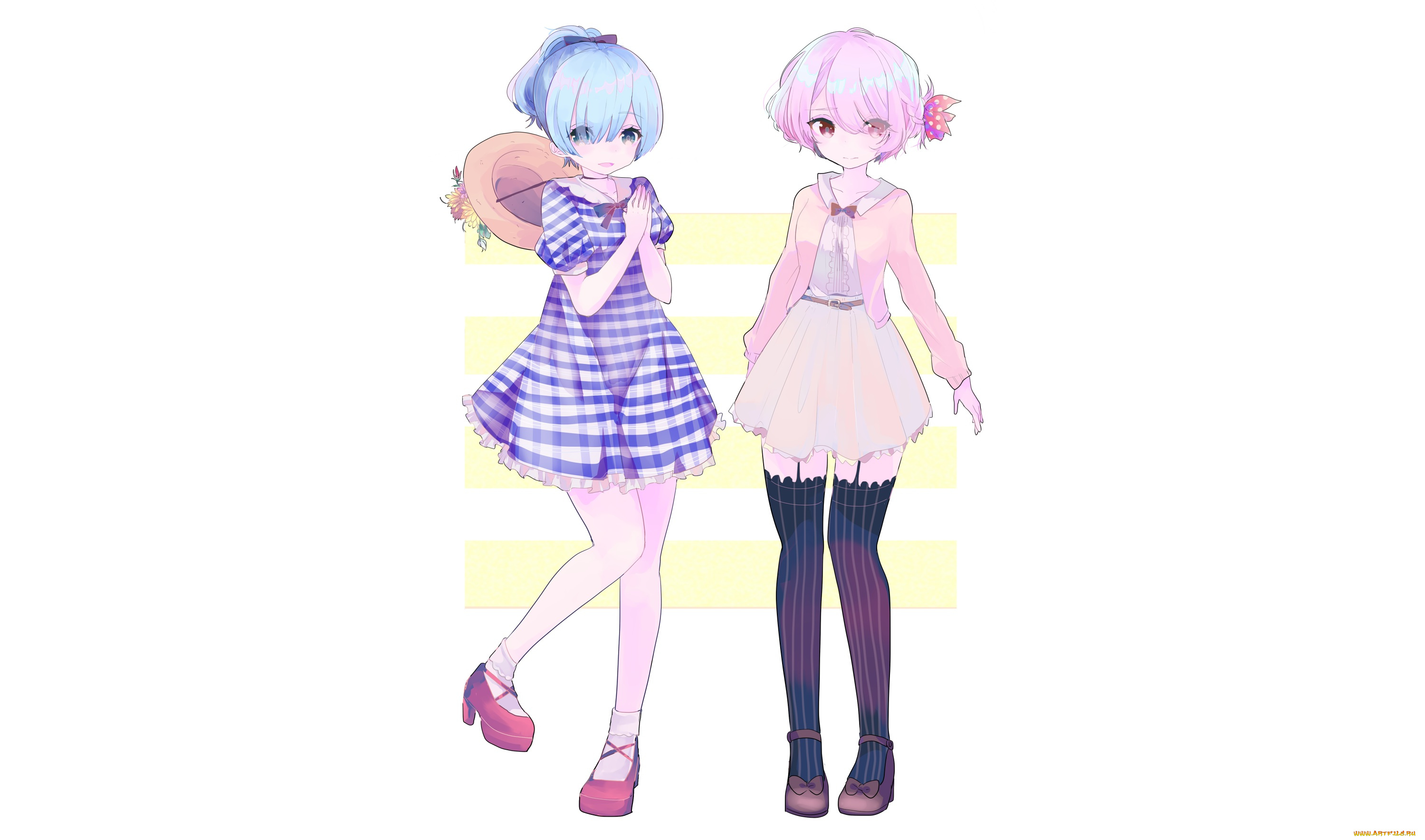 аниме, re, , zero, kara, hajimeru, isekai, seikatsu, девочки