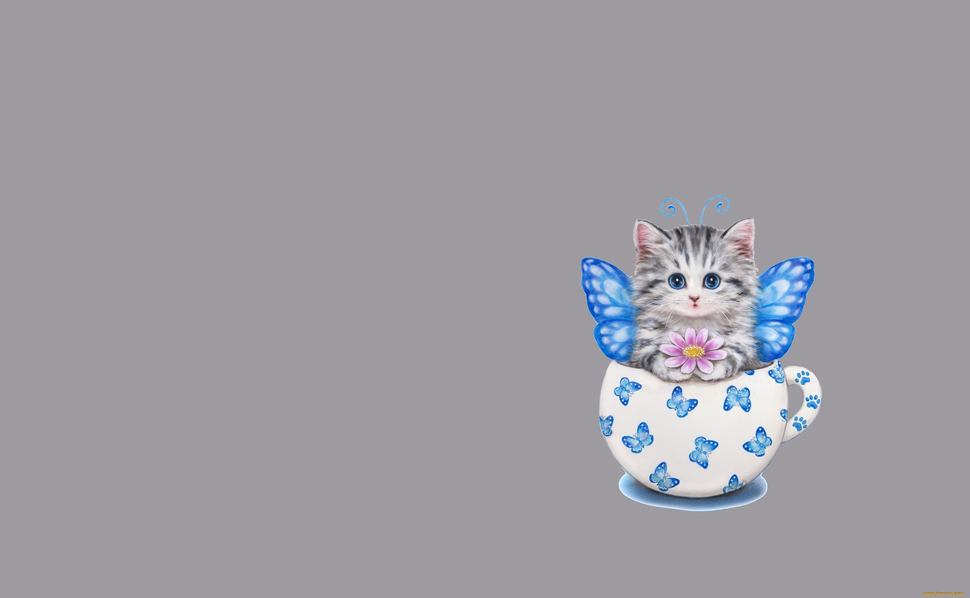 рисованное, минимализм, цветочек, арт, каёми, хараи, кружка, котёнок, детская