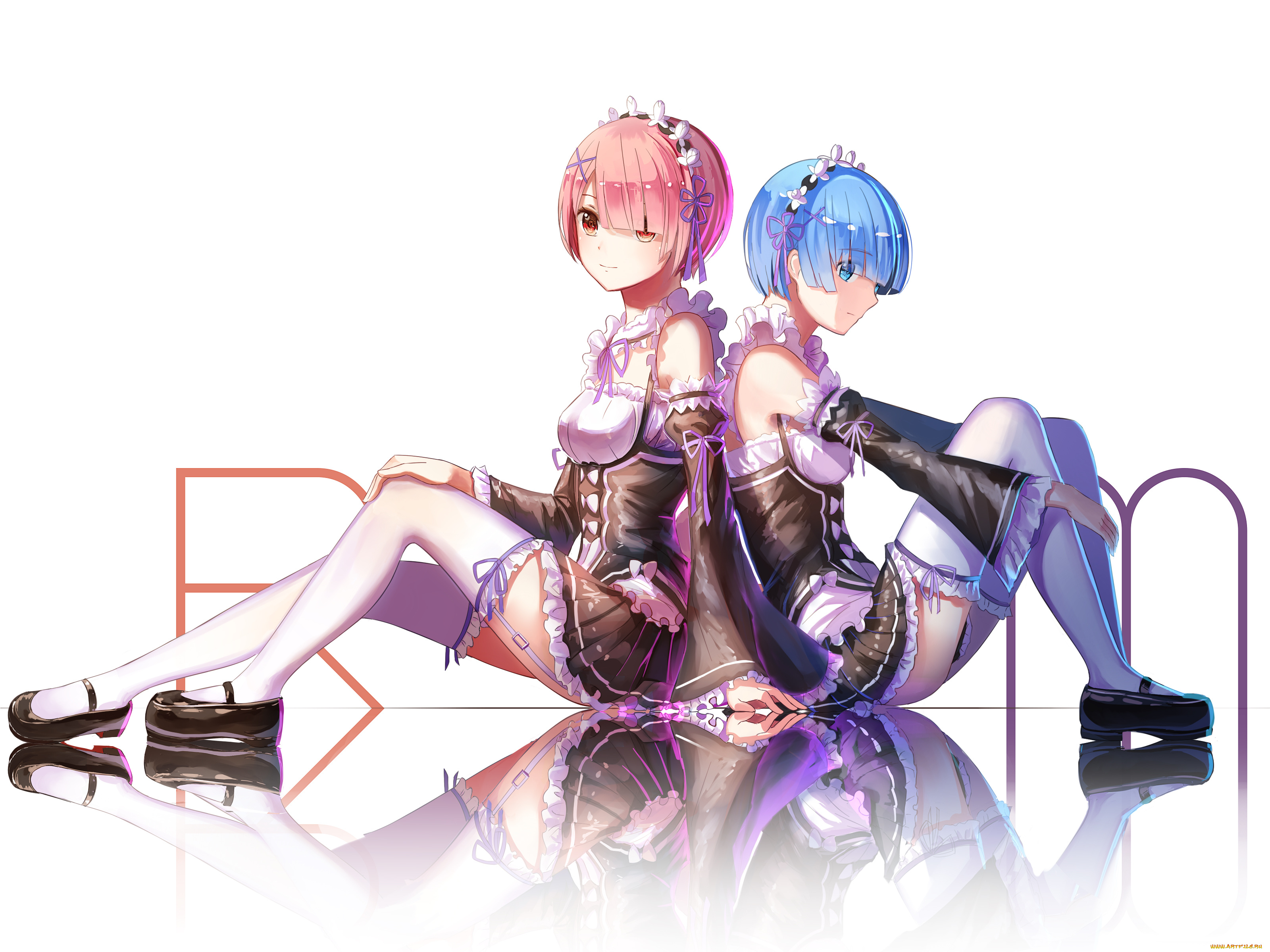 аниме, re, , zero, kara, hajimeru, isekai, seikatsu, девушки