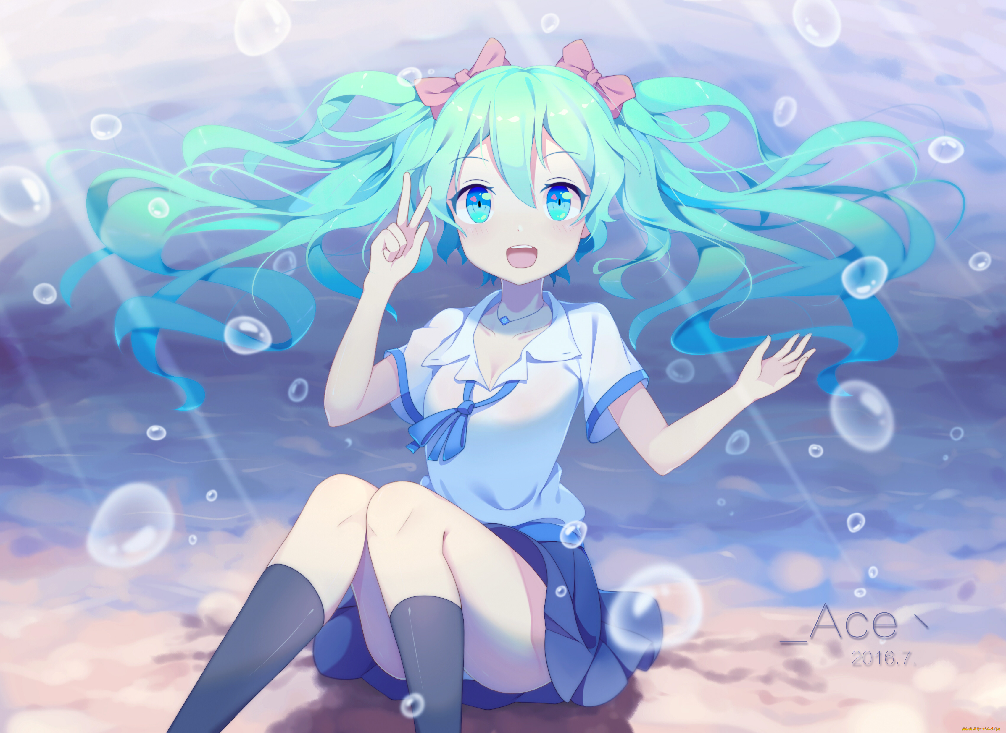 аниме, vocaloid, hatsune, miku