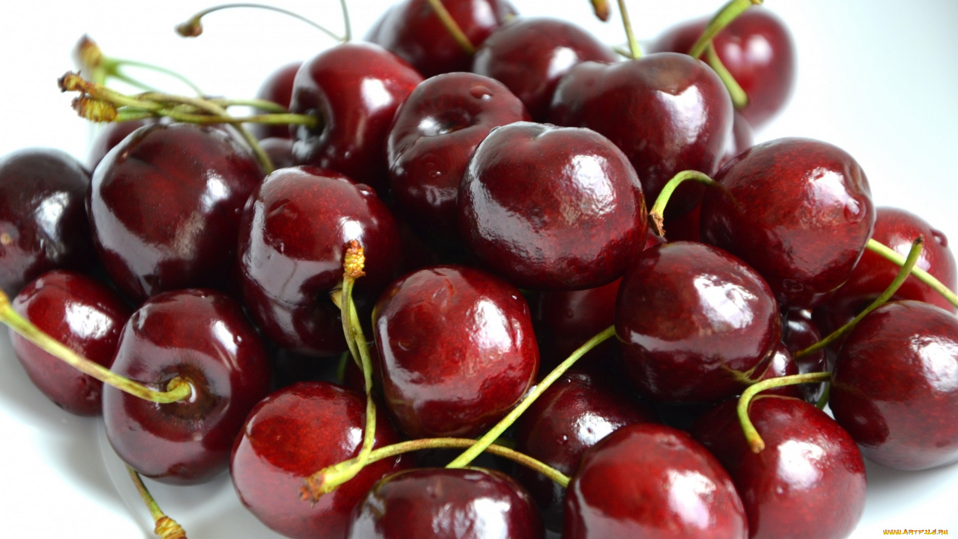 еда, вишня, , черешня, белый, фон