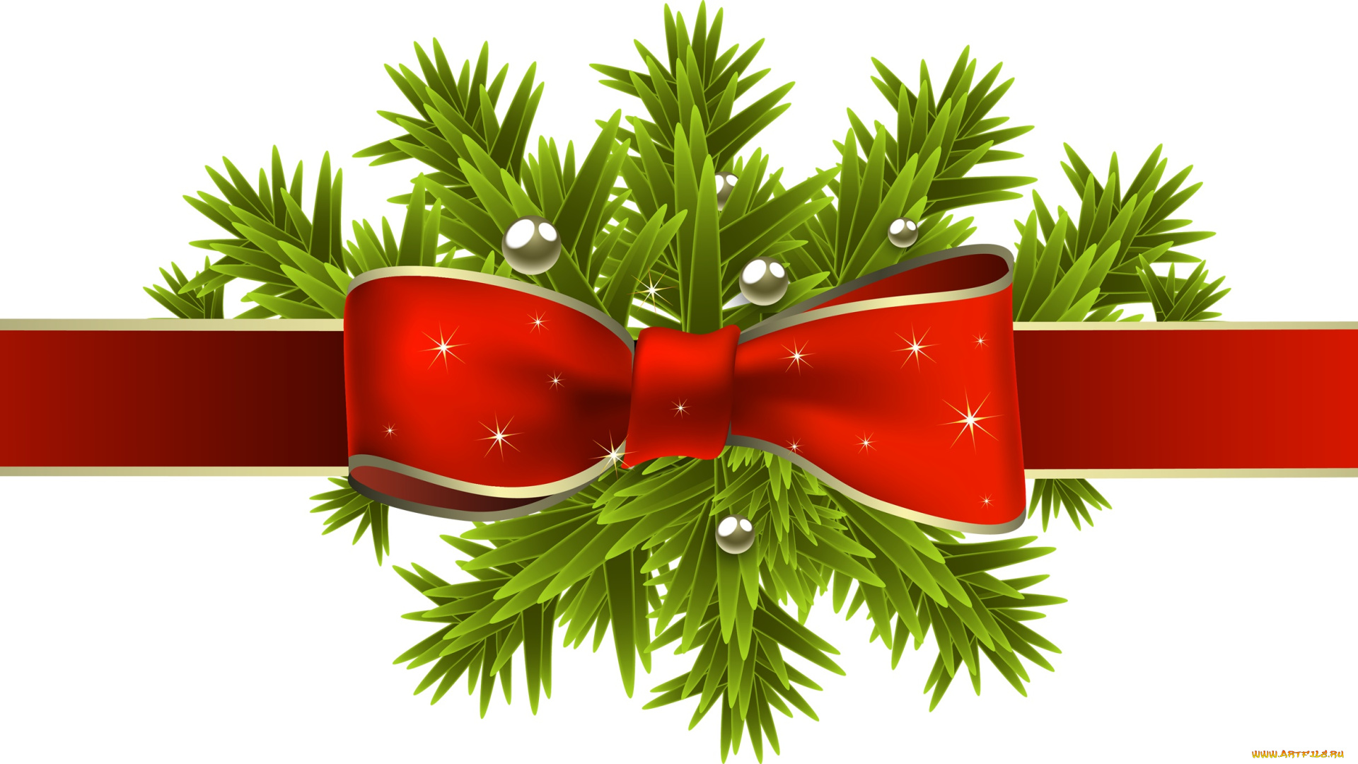 праздничные, векторная, графика, , новый, год, лента, ветка