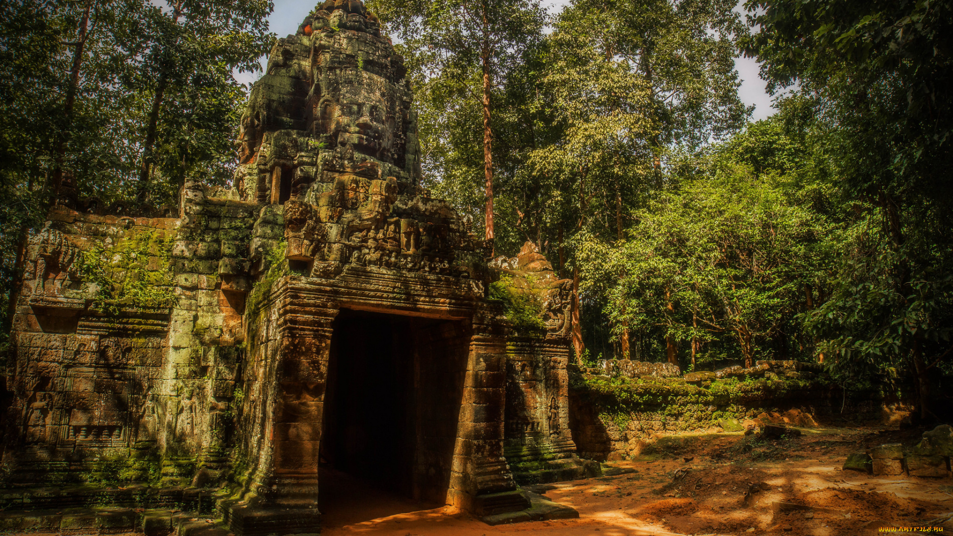 ta, som, , angkor, , cambodia, города, -, буддийские, и, другие, храмы, капище