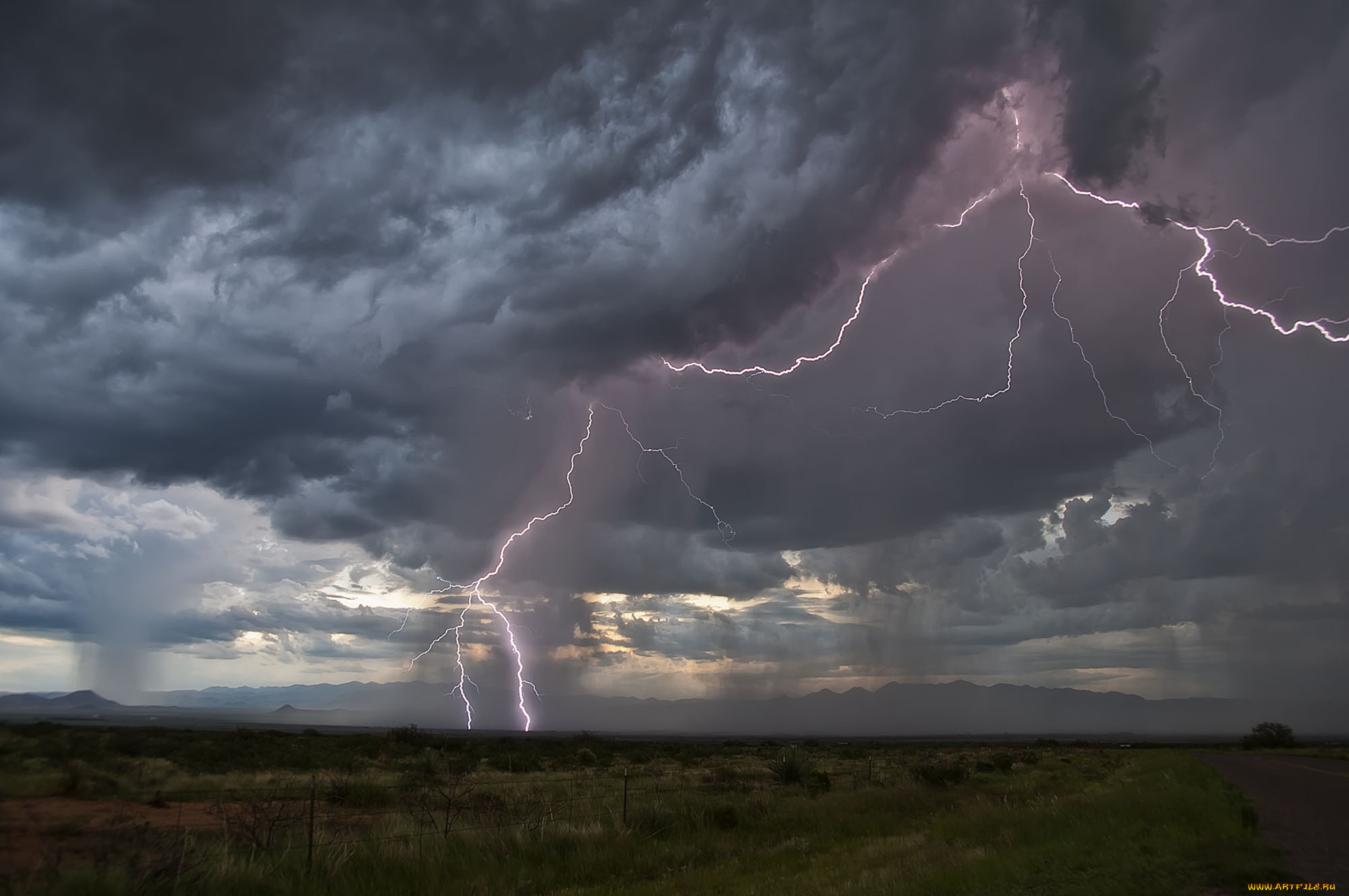 природа, молния, , гроза, шторм