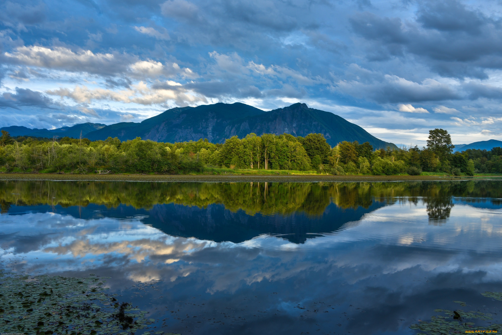 природа, реки, озера, озеро, отражение, лес, горы