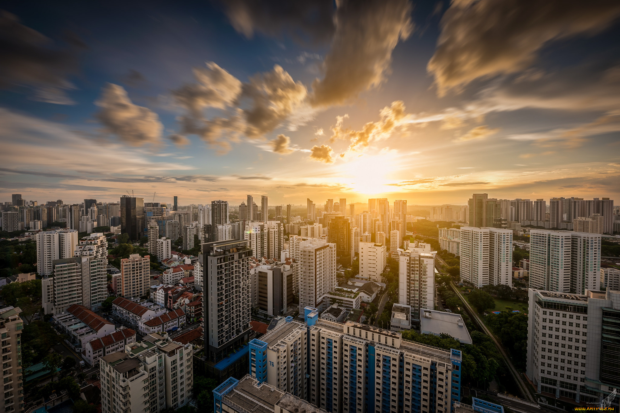 whampoa, city, города, -, панорамы, рассвет