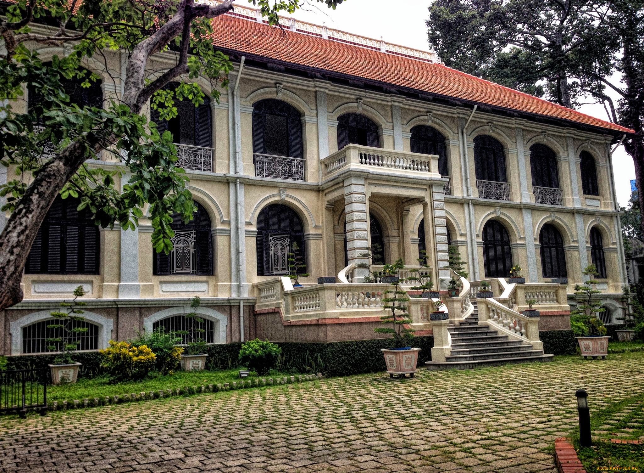 города, -, здания, , дома, цветы, трава, дерево