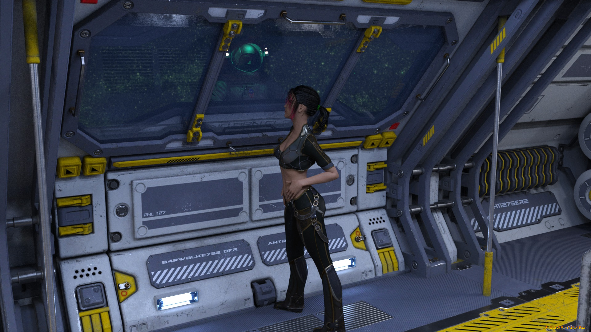 3д, графика, фантазия, , fantasy, девушка, взгляд, фон