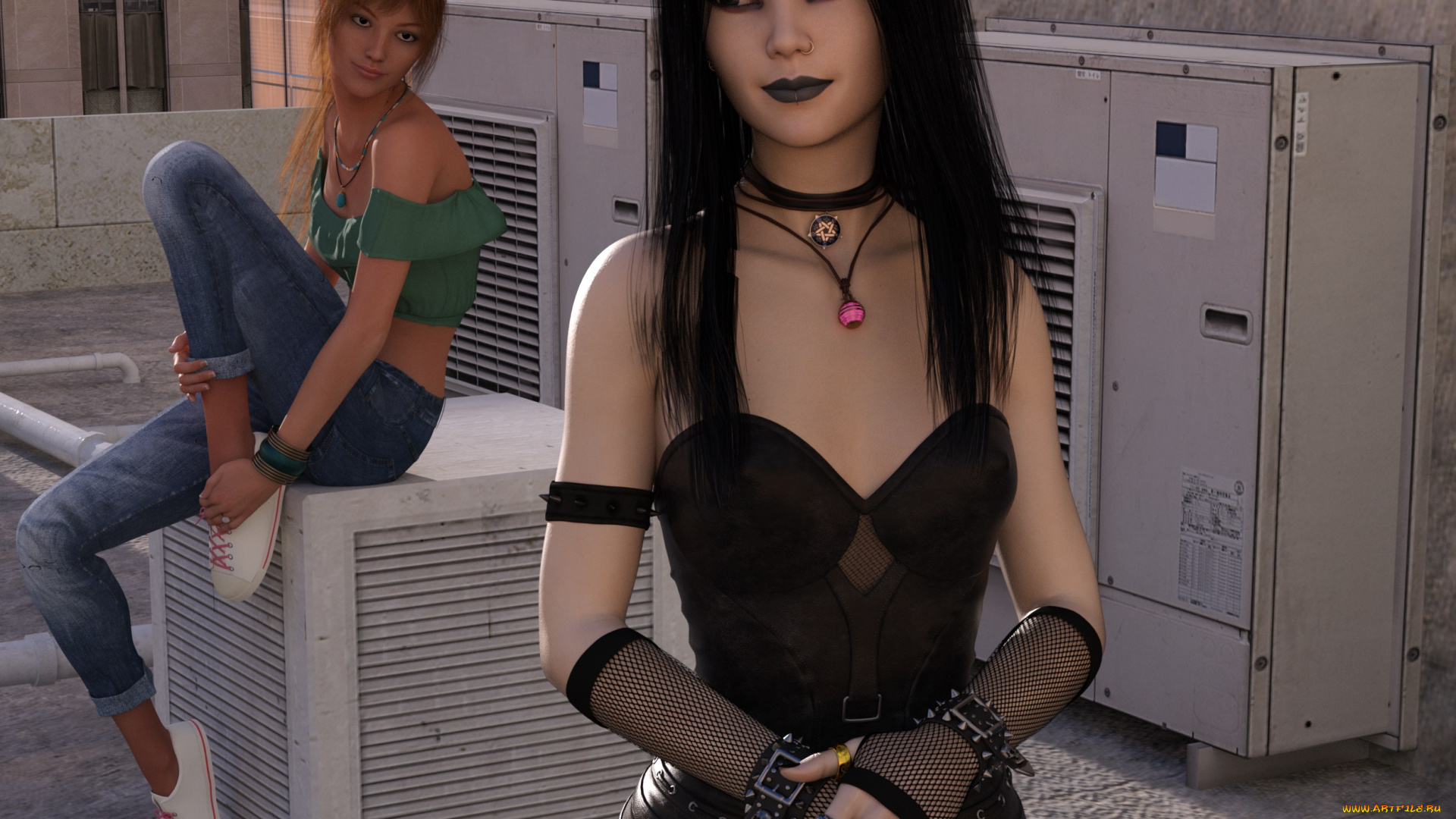 3д, графика, люди, , people, девушка, взгляд, фон