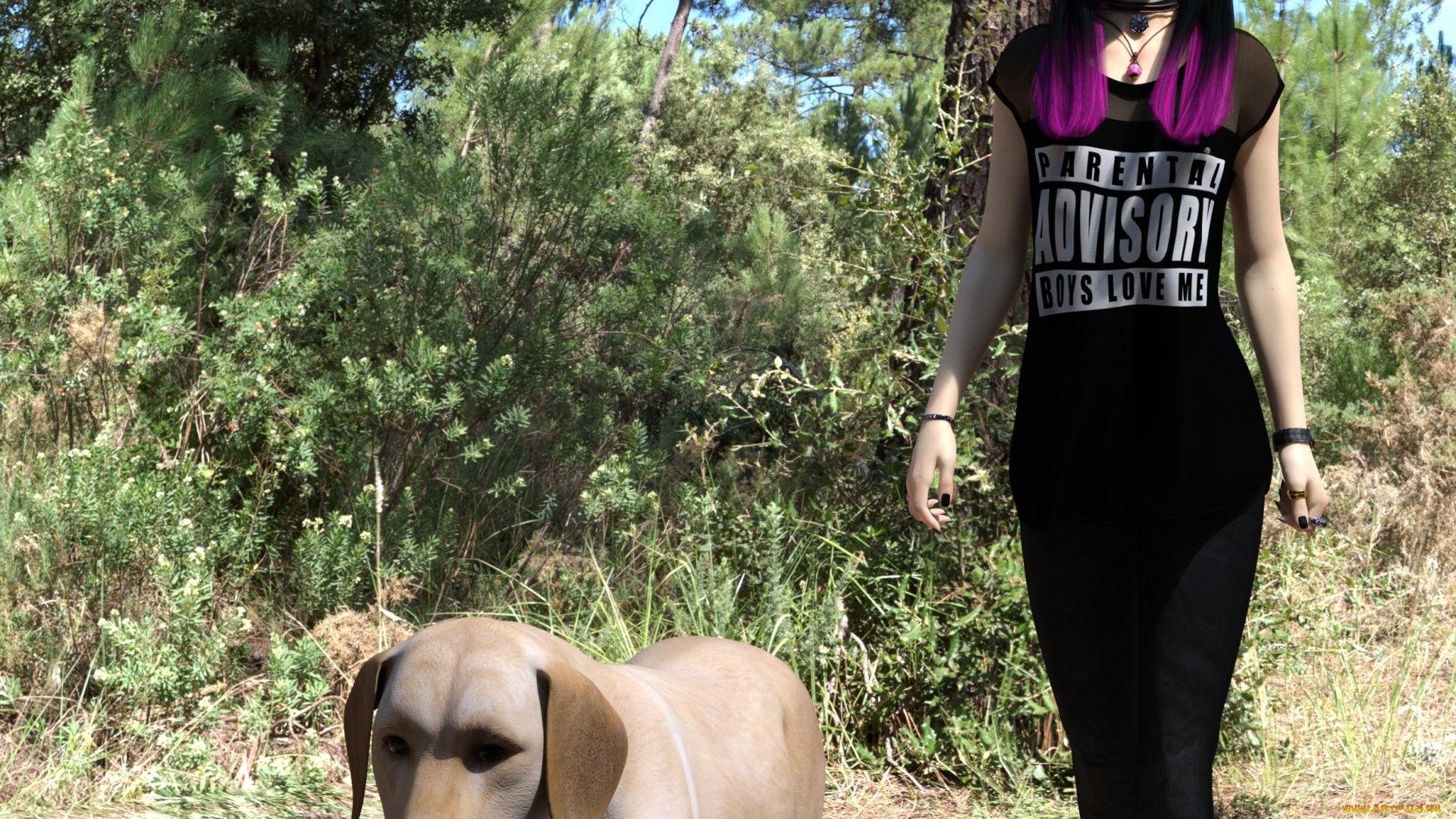 3д, графика, люди, и, животные, , people, and, animals, девушка, взгляд, фон