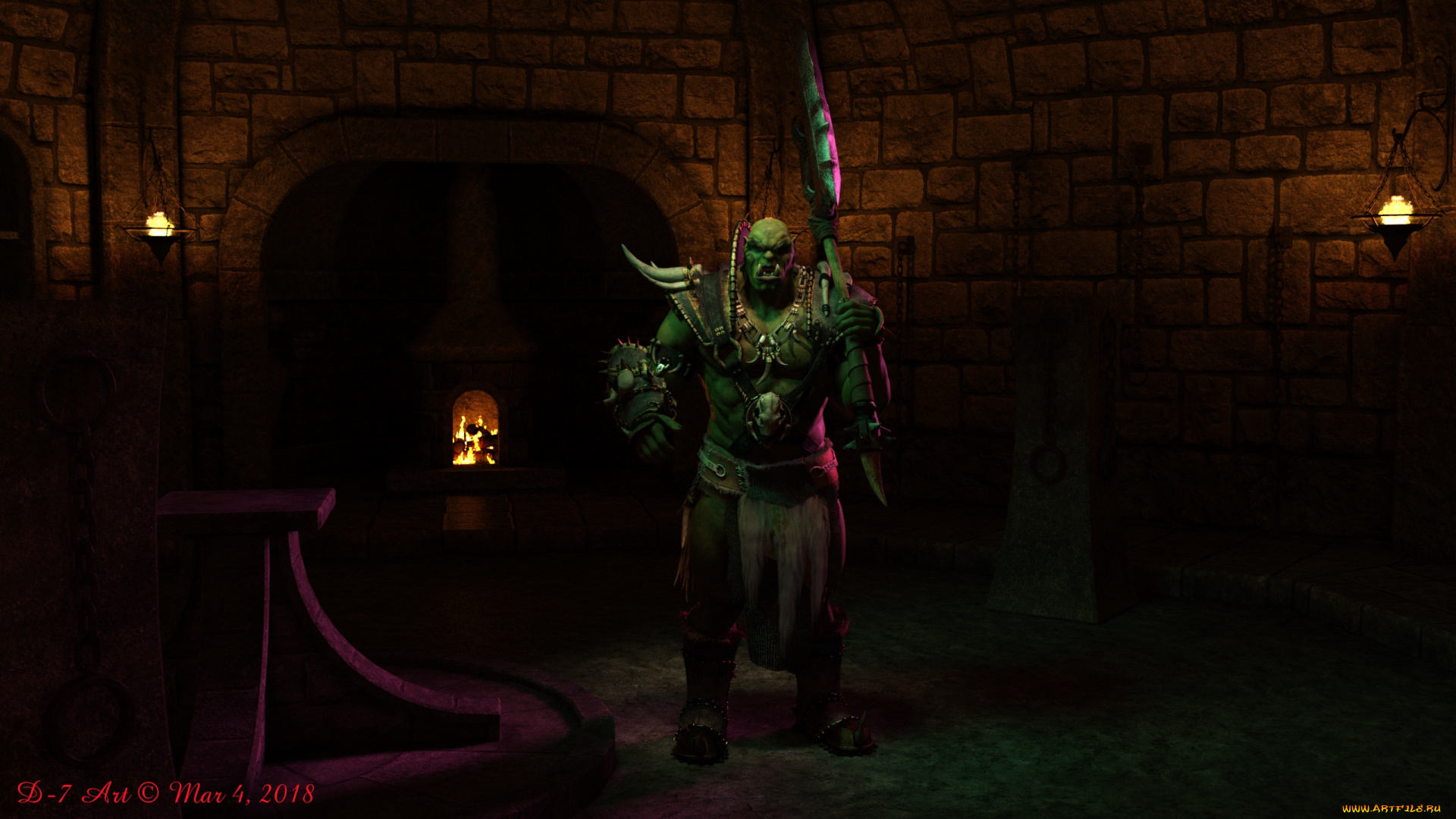 3д, графика, существа, , creatures, orc