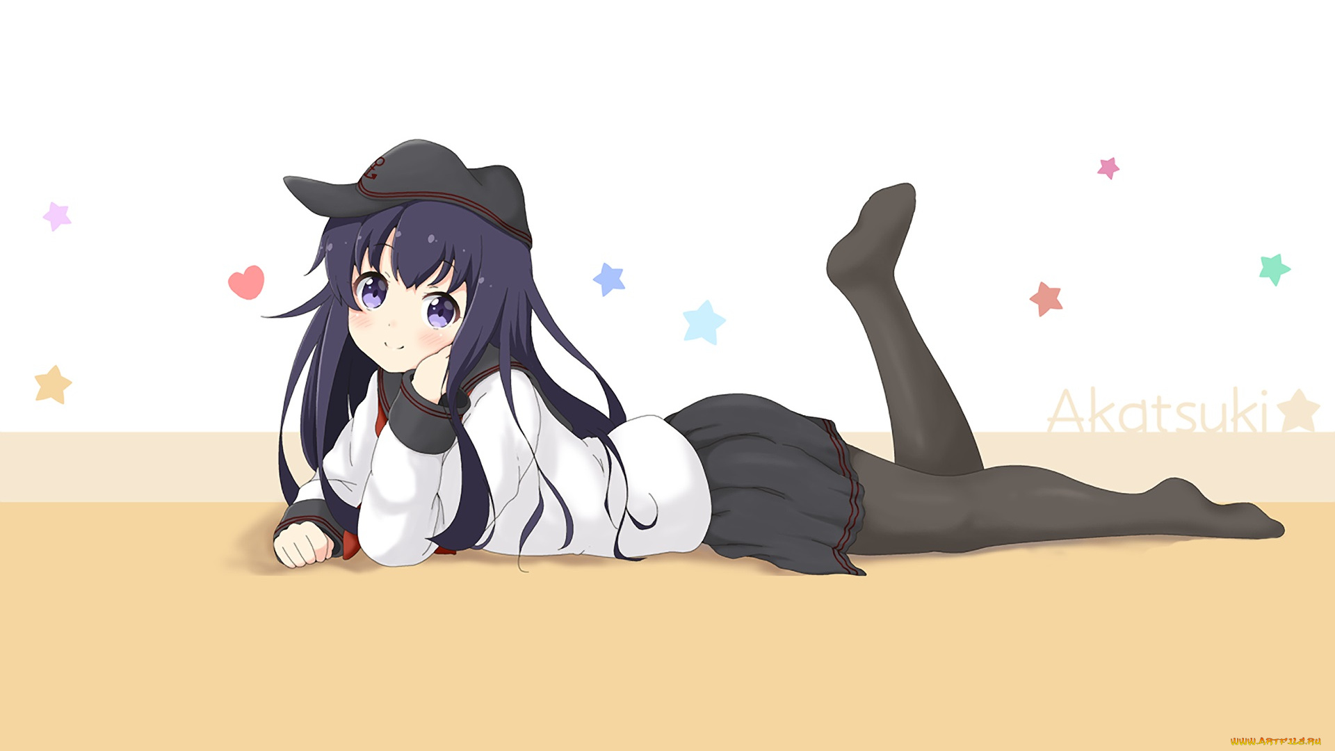 аниме, kantai, collection, фон, взгляд, девушка