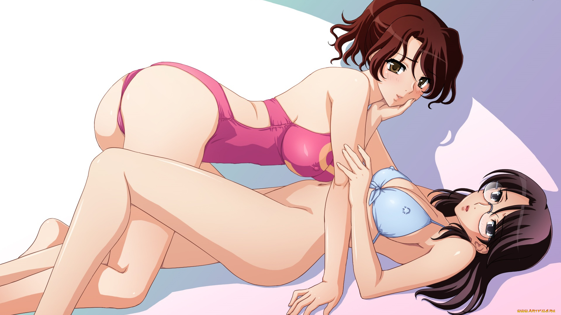 аниме, mobile, suit, gundam, фон, взгляд, девушки