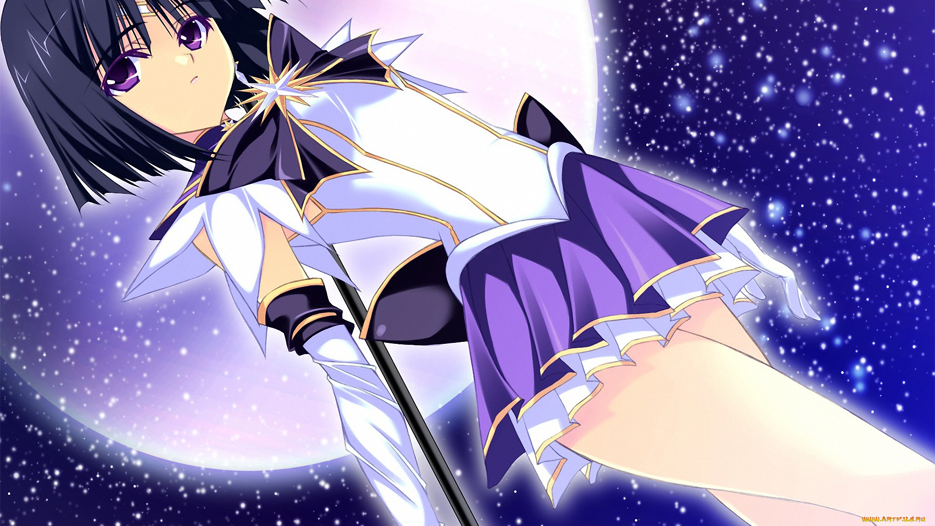 аниме, sailor, moon, воин, девушка, saturn