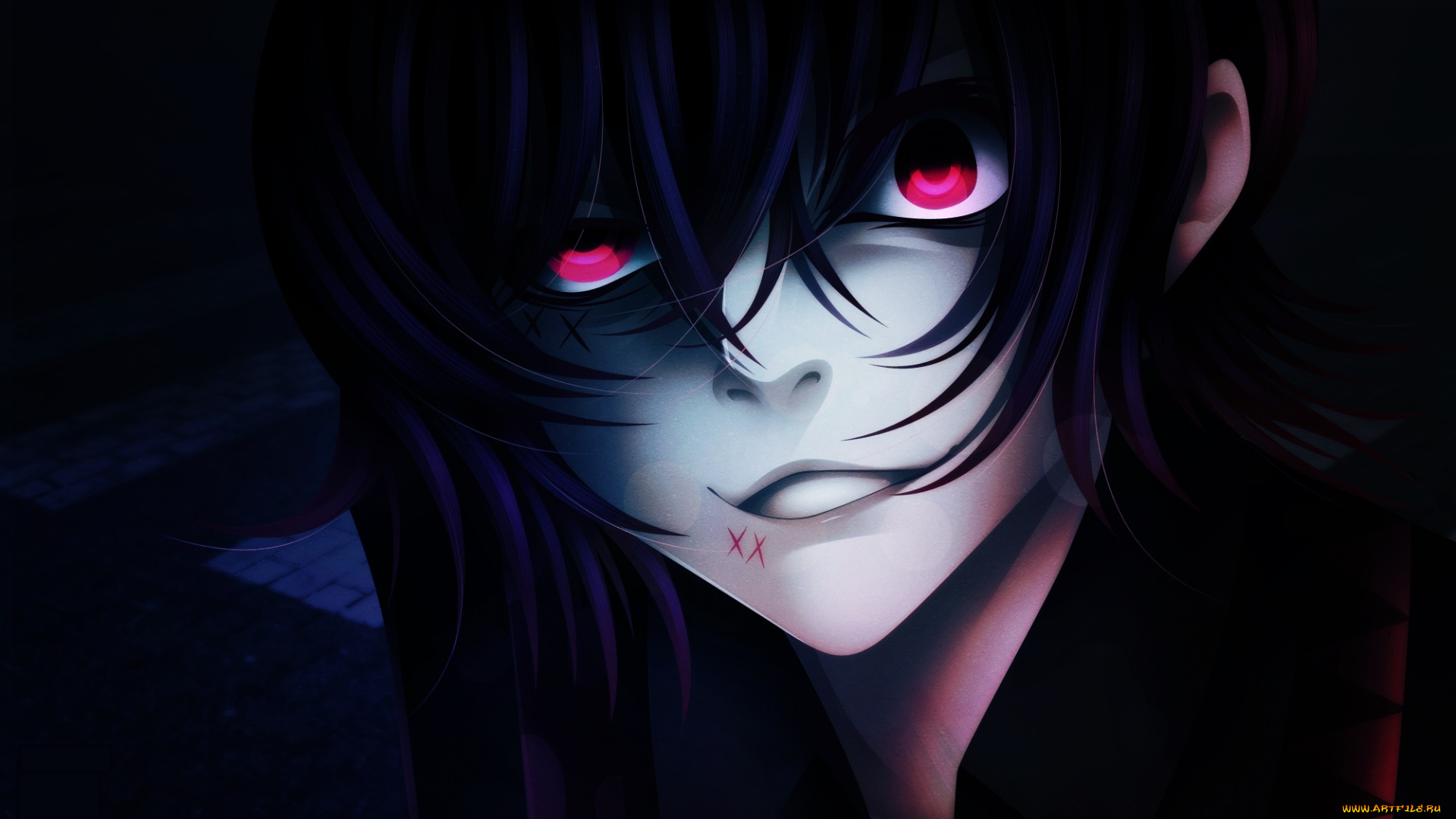 аниме, tokyo, ghoul, девушка, фон, взгляд