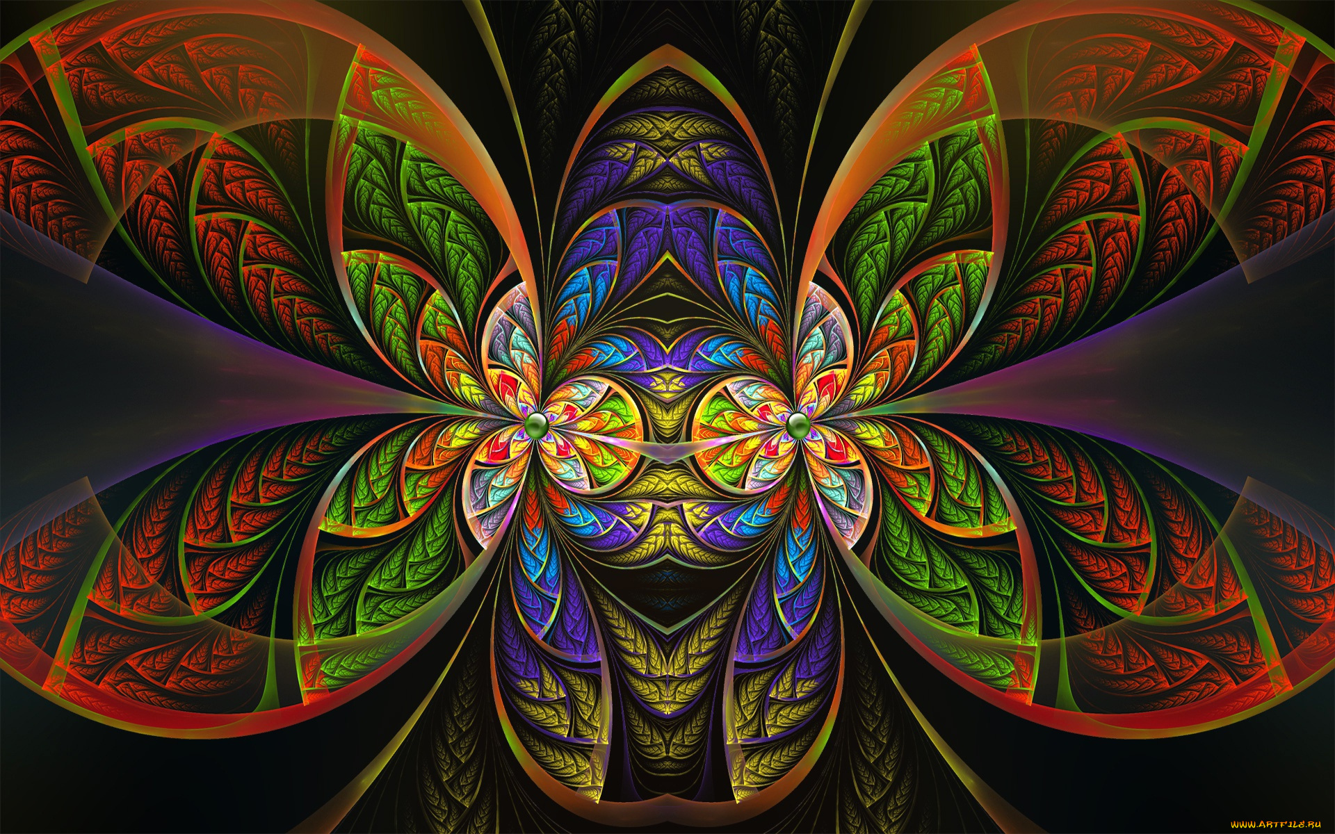 3д, графика, фракталы, , fractal, узор, цвета, фон