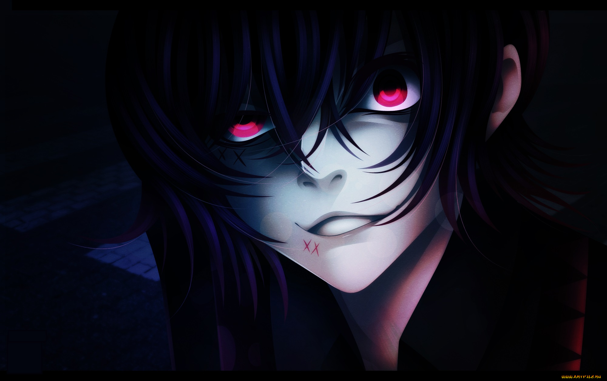 аниме, tokyo, ghoul, девушка, фон, взгляд