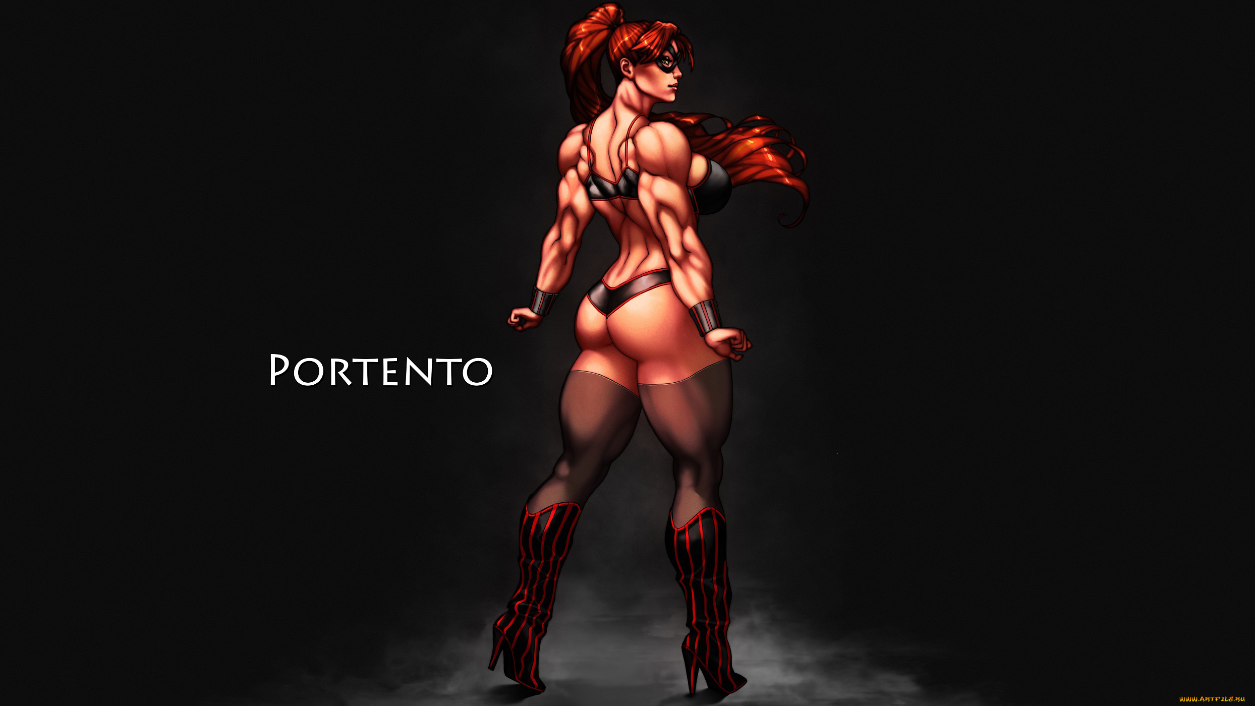 рисованное, комиксы, фон, девушка, маска, униформа