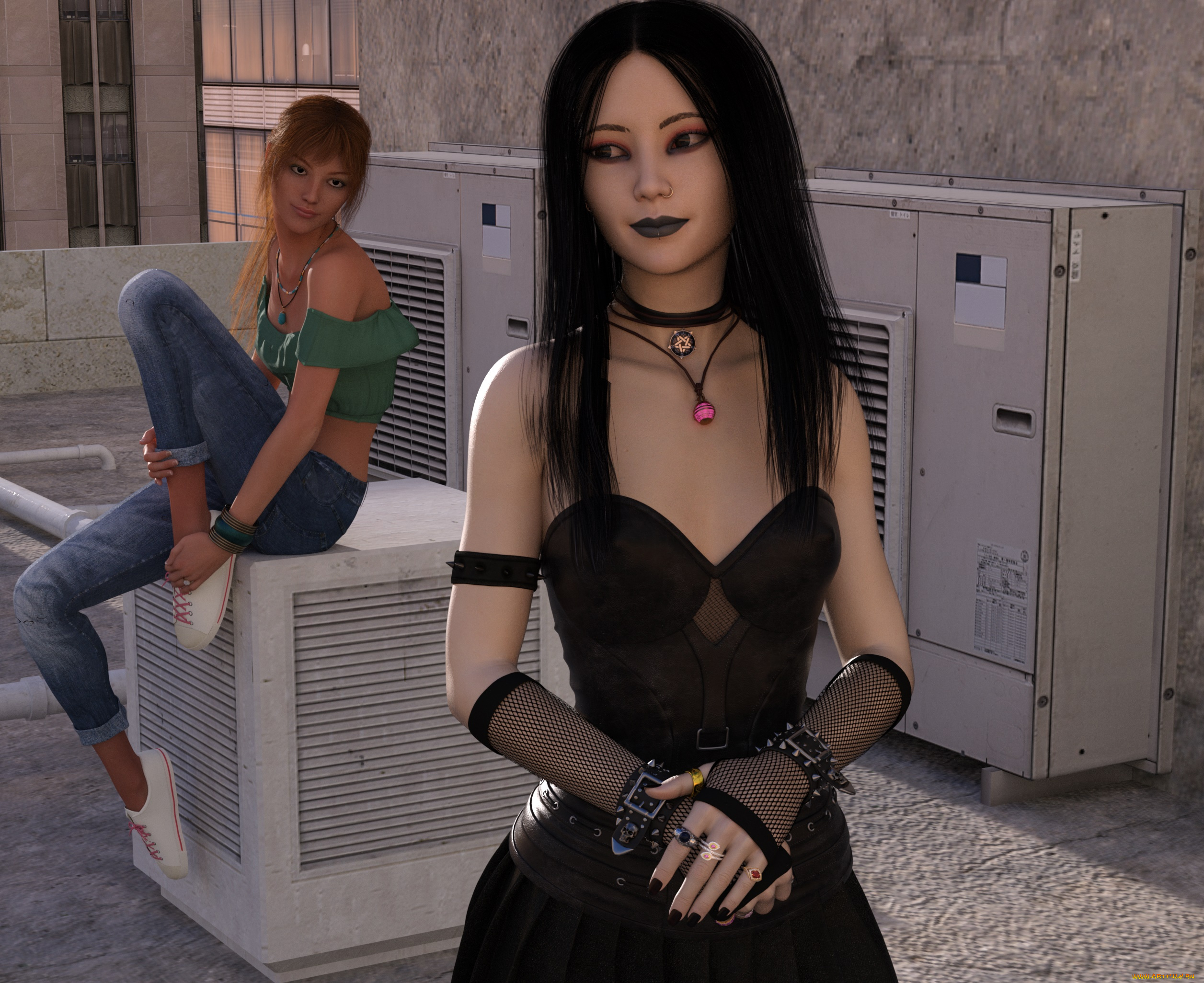 3д, графика, люди, , people, девушка, взгляд, фон