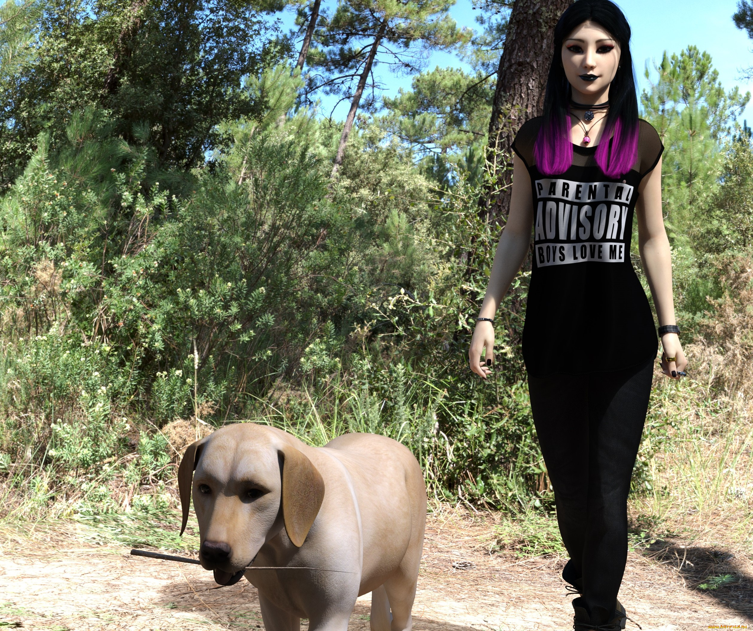 3д, графика, люди, и, животные, , people, and, animals, девушка, взгляд, фон