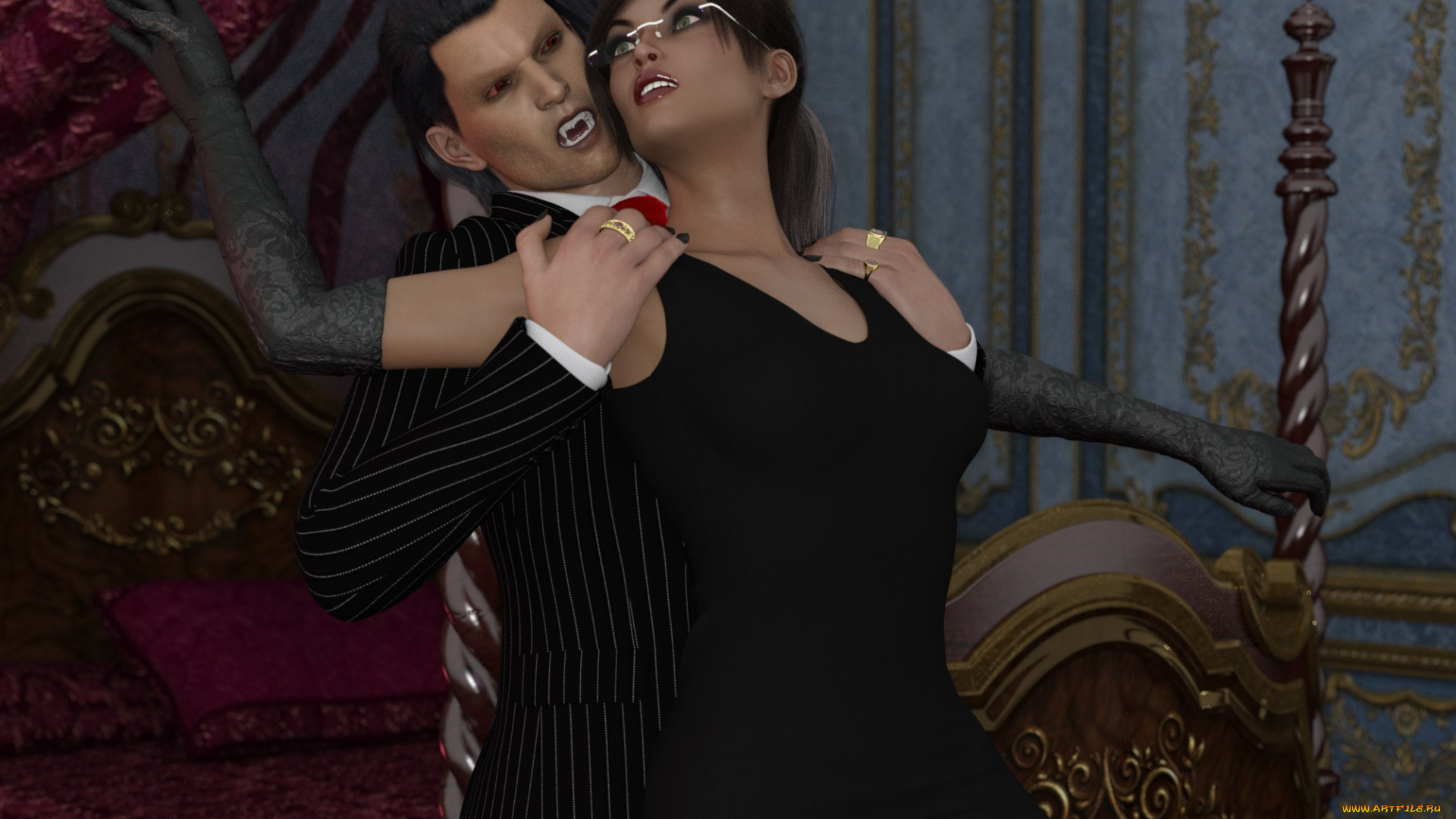 3д, графика, фантазия, , fantasy, фон, взгляд, девушка