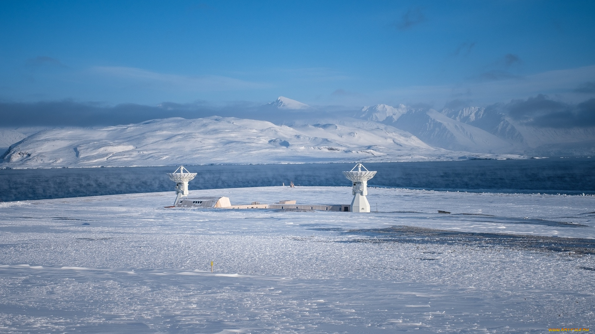 космос, разное, другое, небо, лёд, снег, антенна