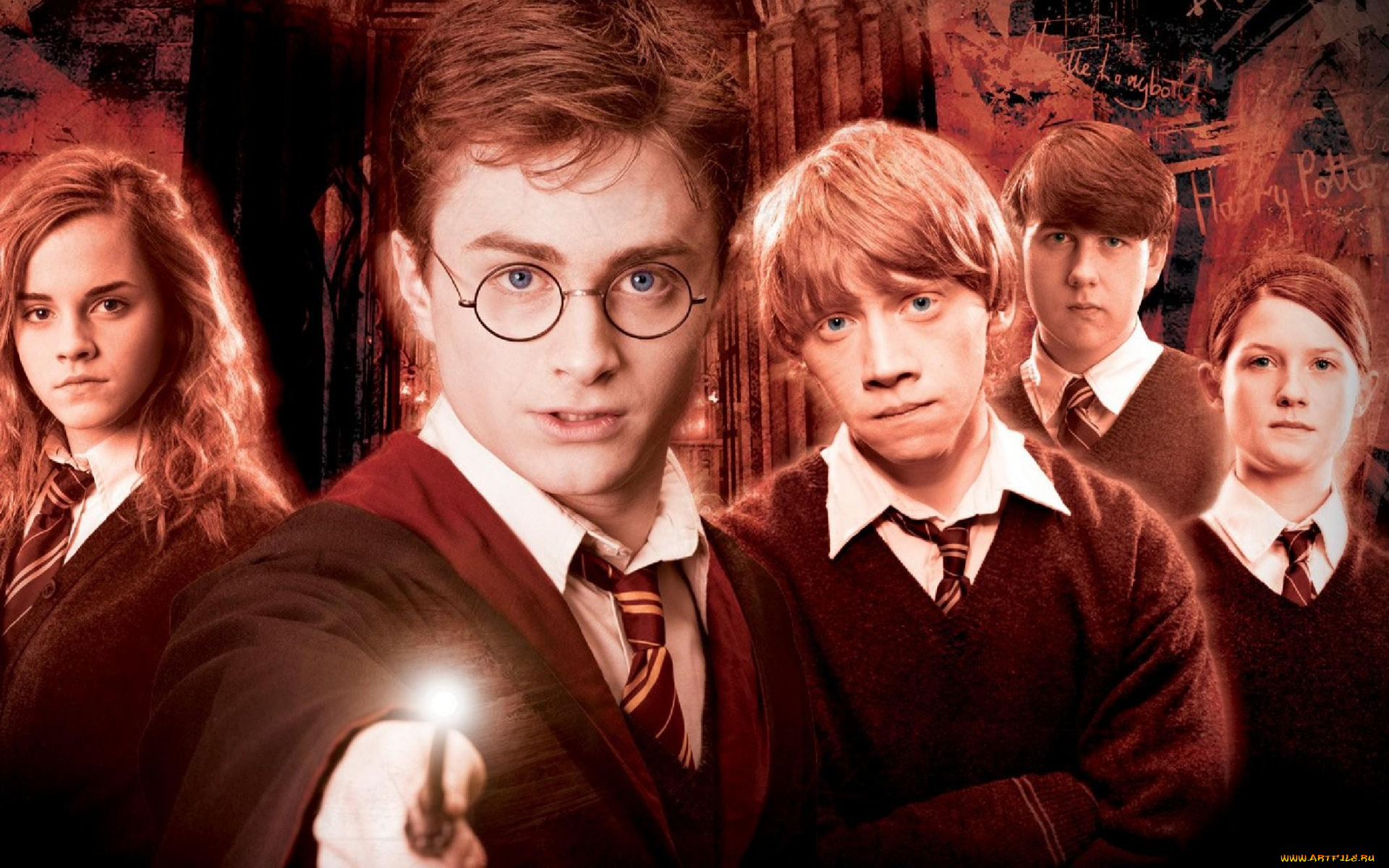 кино, фильмы, harry, potter, and, the, order, of, the, phoenix, невилл, лонгботтом, уизли, рон, джинни, гарри, поттер, гермиона, грейнджер