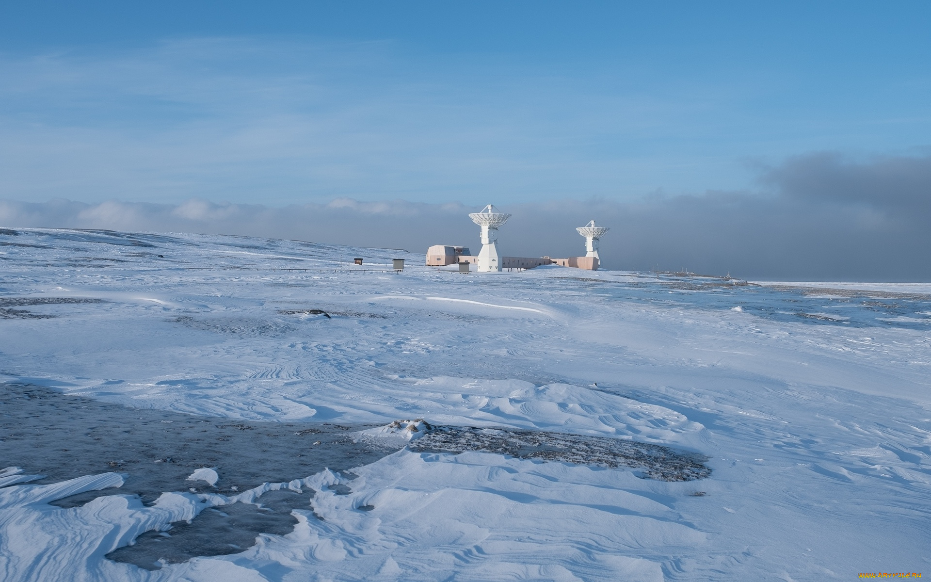 космос, разное, другое, небо, лёд, снег, антенна