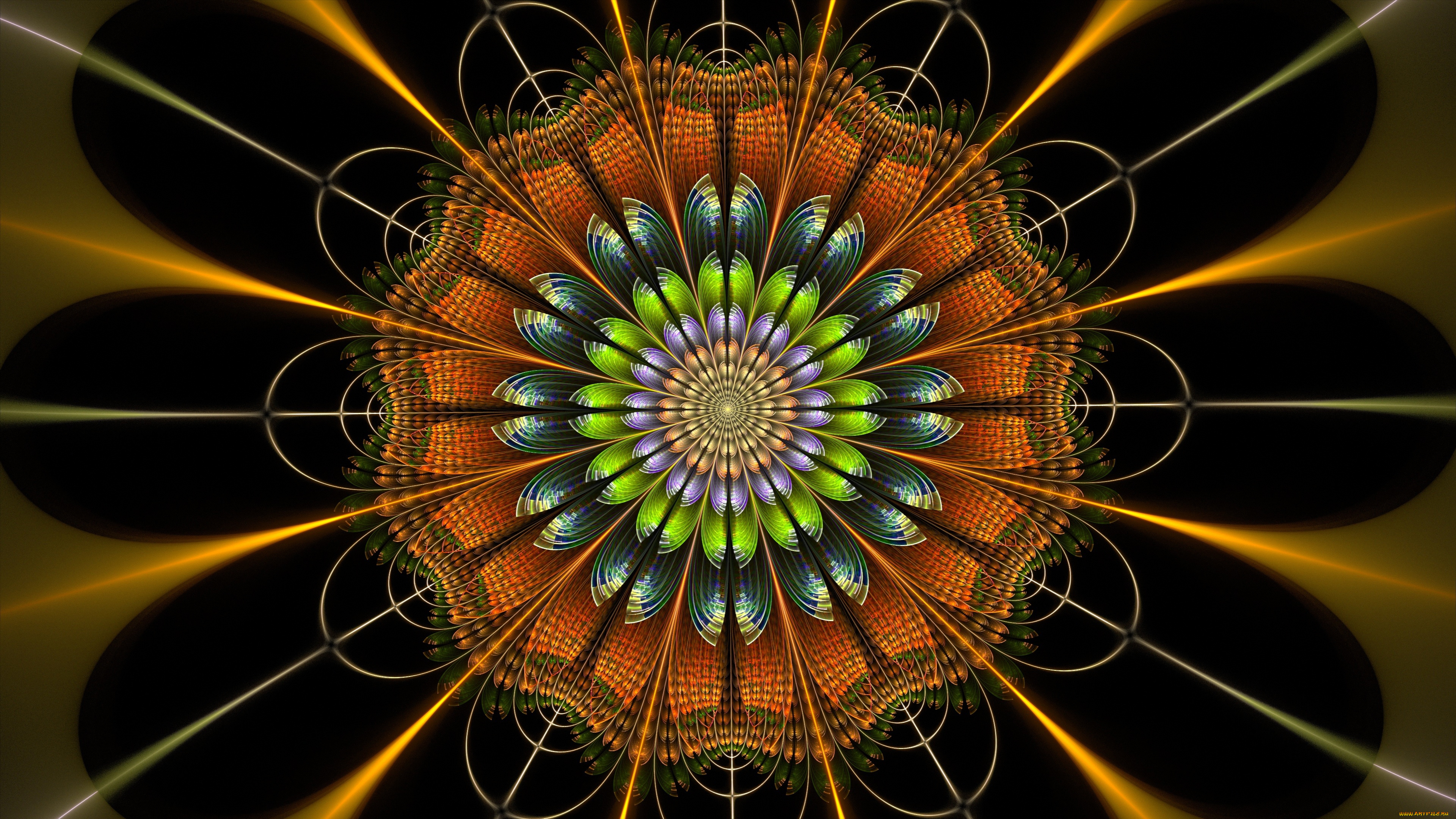 3д, графика, фракталы, , fractal, цвет, фон, узор