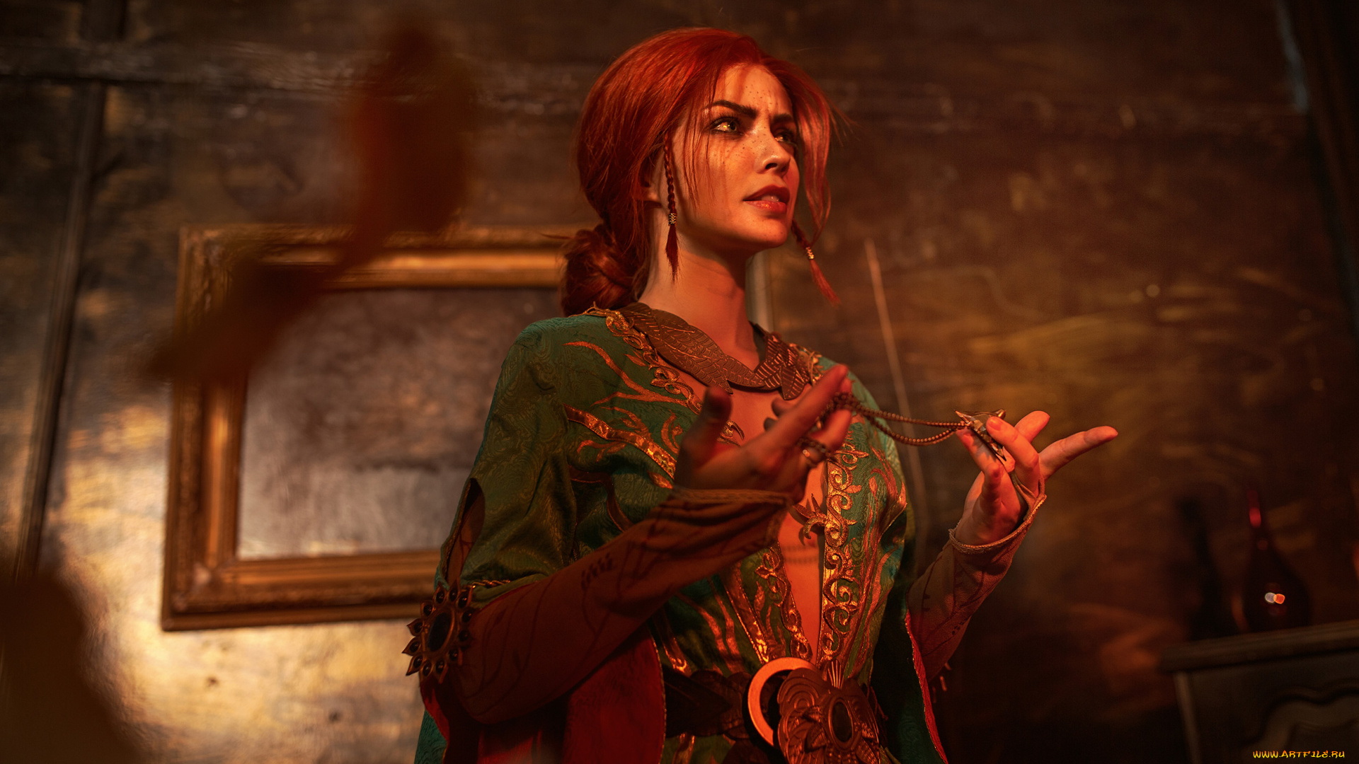 девушки, екатерина, семадени, трисс, меригольд, косплей, украшения, платье, кулон