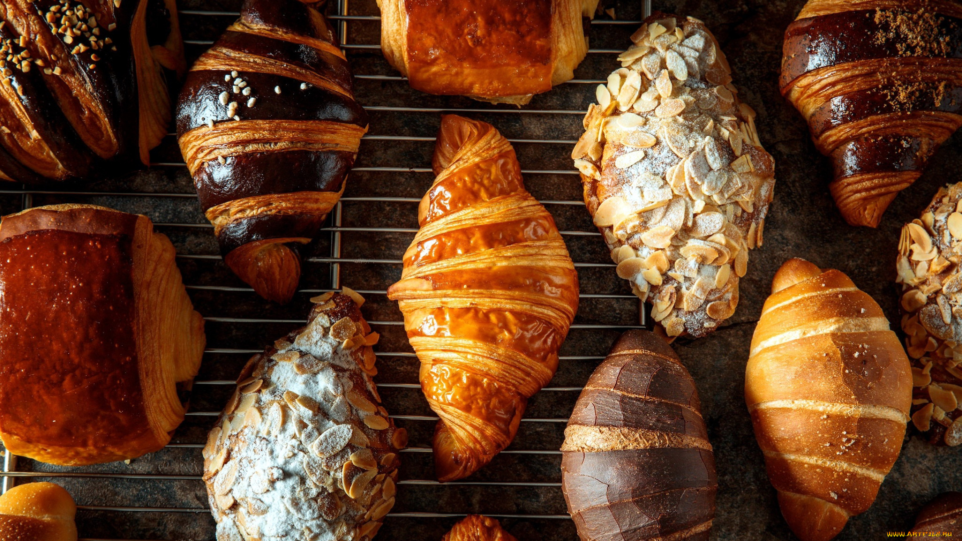 еда, хлеб, , выпечка, круассаны