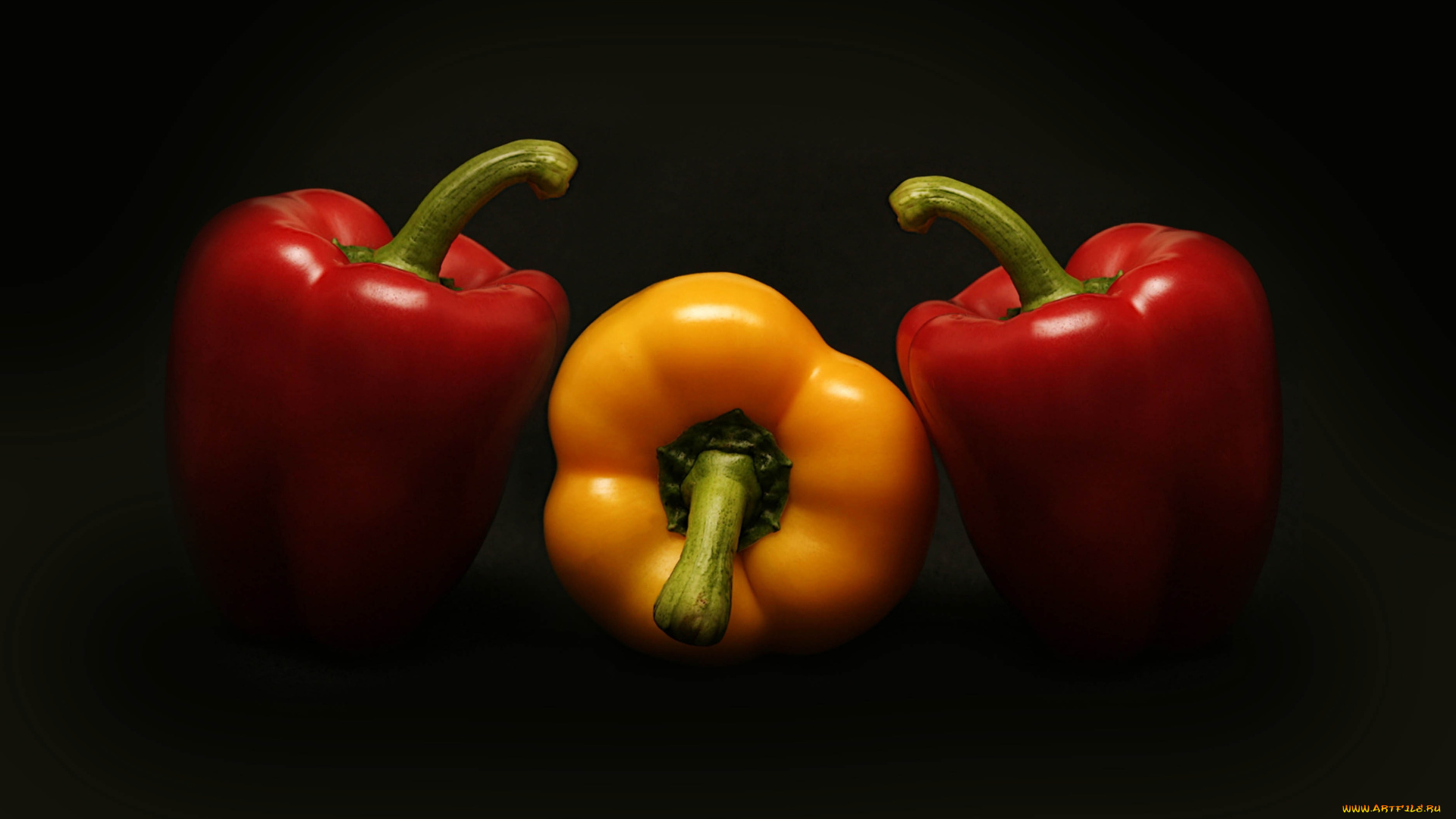 еда, перец, желтый, красный