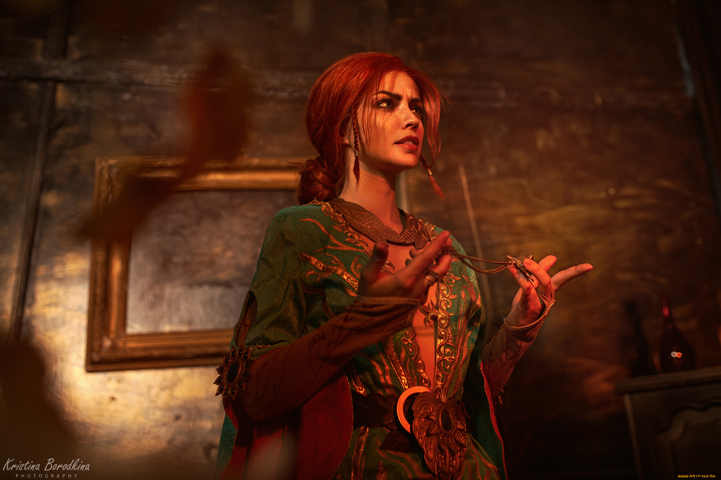 девушки, екатерина, семадени, трисс, меригольд, косплей, украшения, платье, кулон