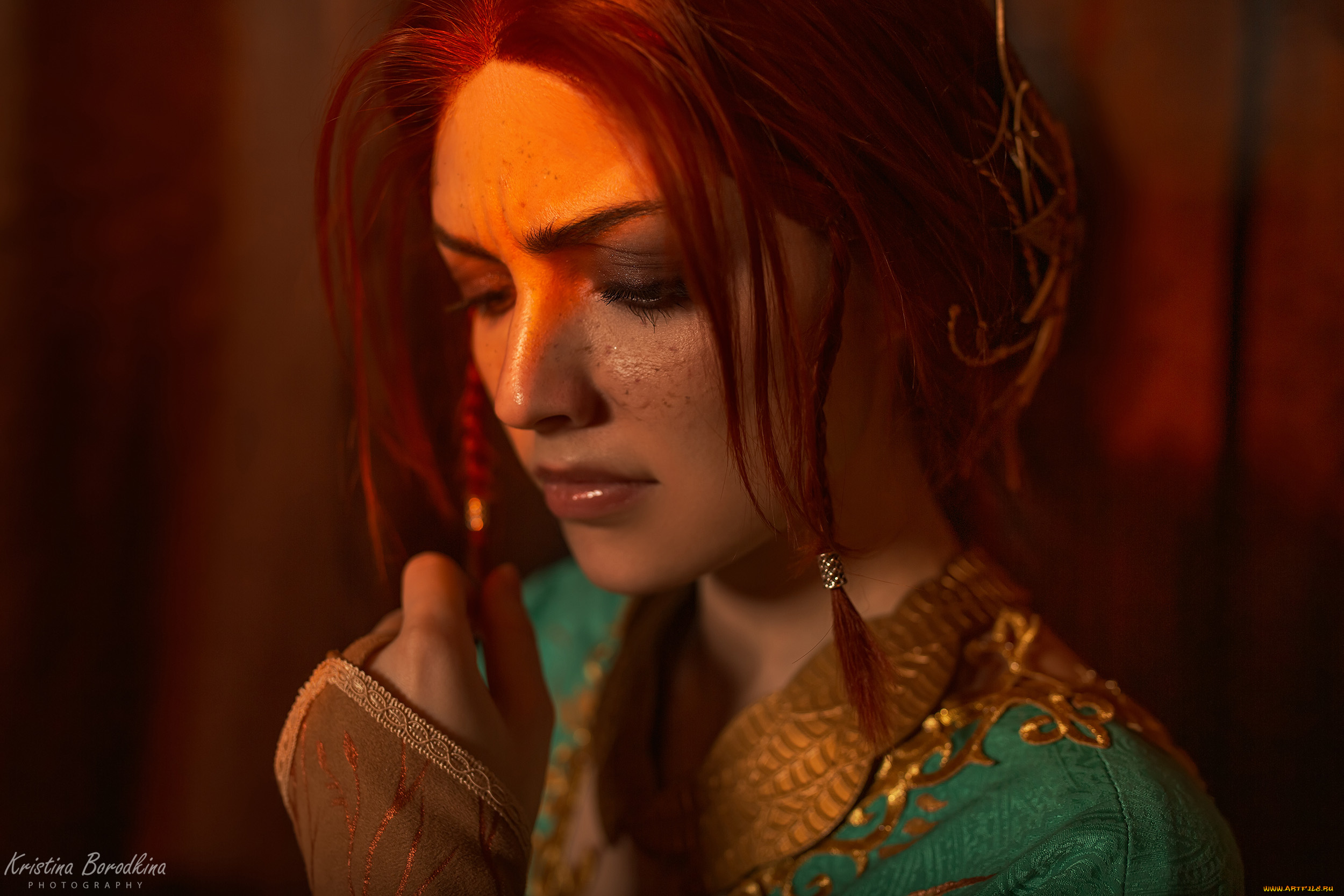 девушки, екатерина, семадени, трисс, меригольд, косплей, лицо, рыжая