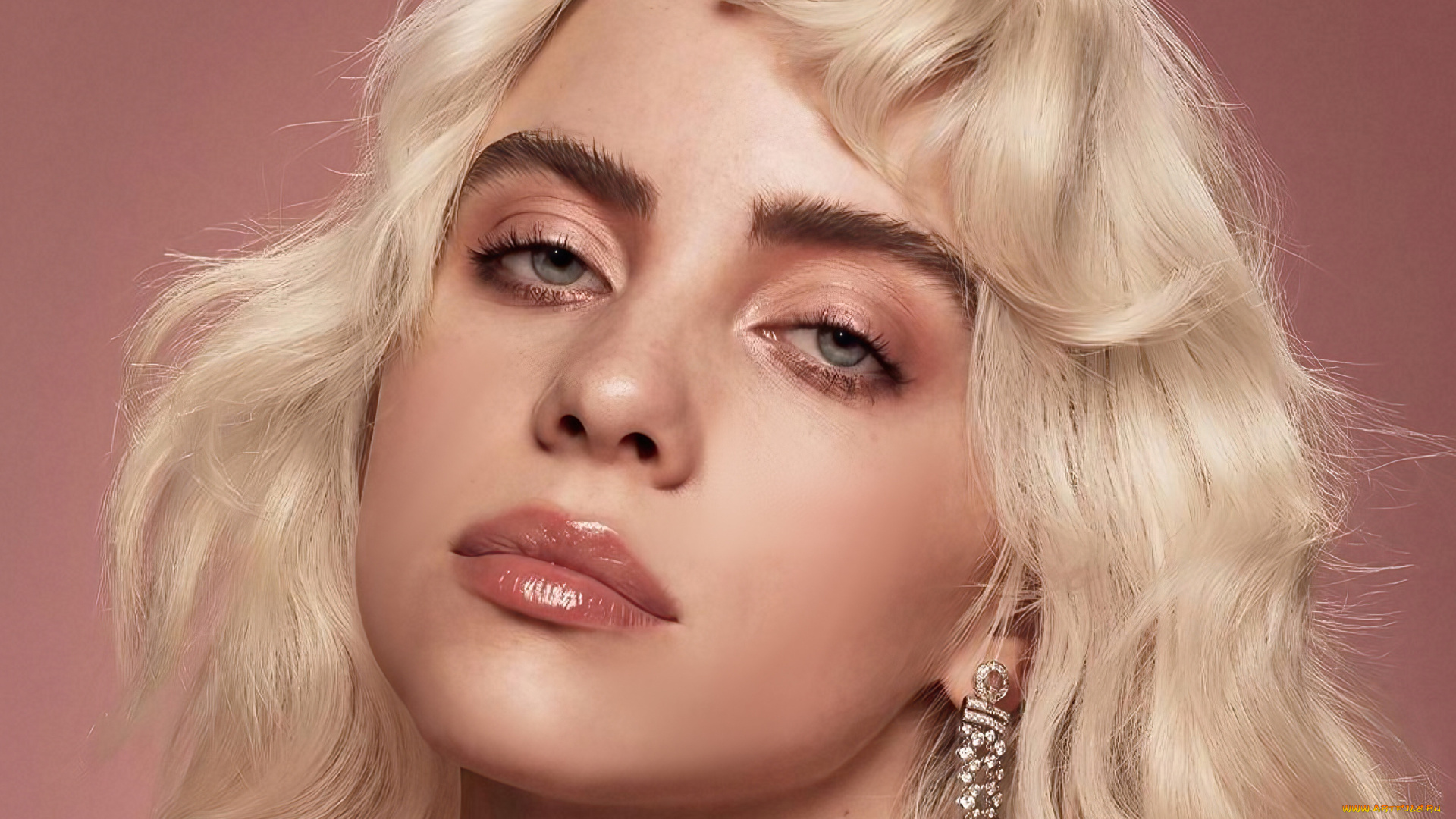 музыка, billie, eilish, портрет