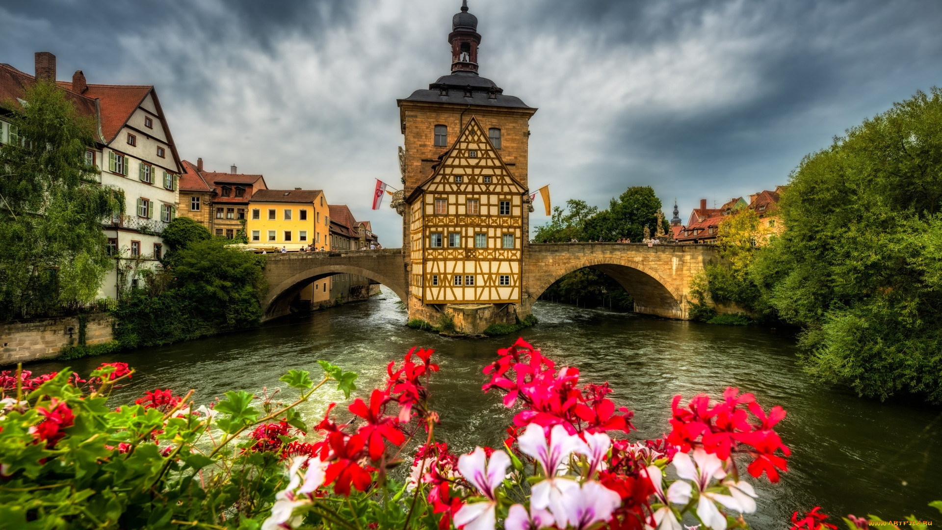 old, town, hall, bamberg, bavaria, города, -, здания, , дома, old, town, hall