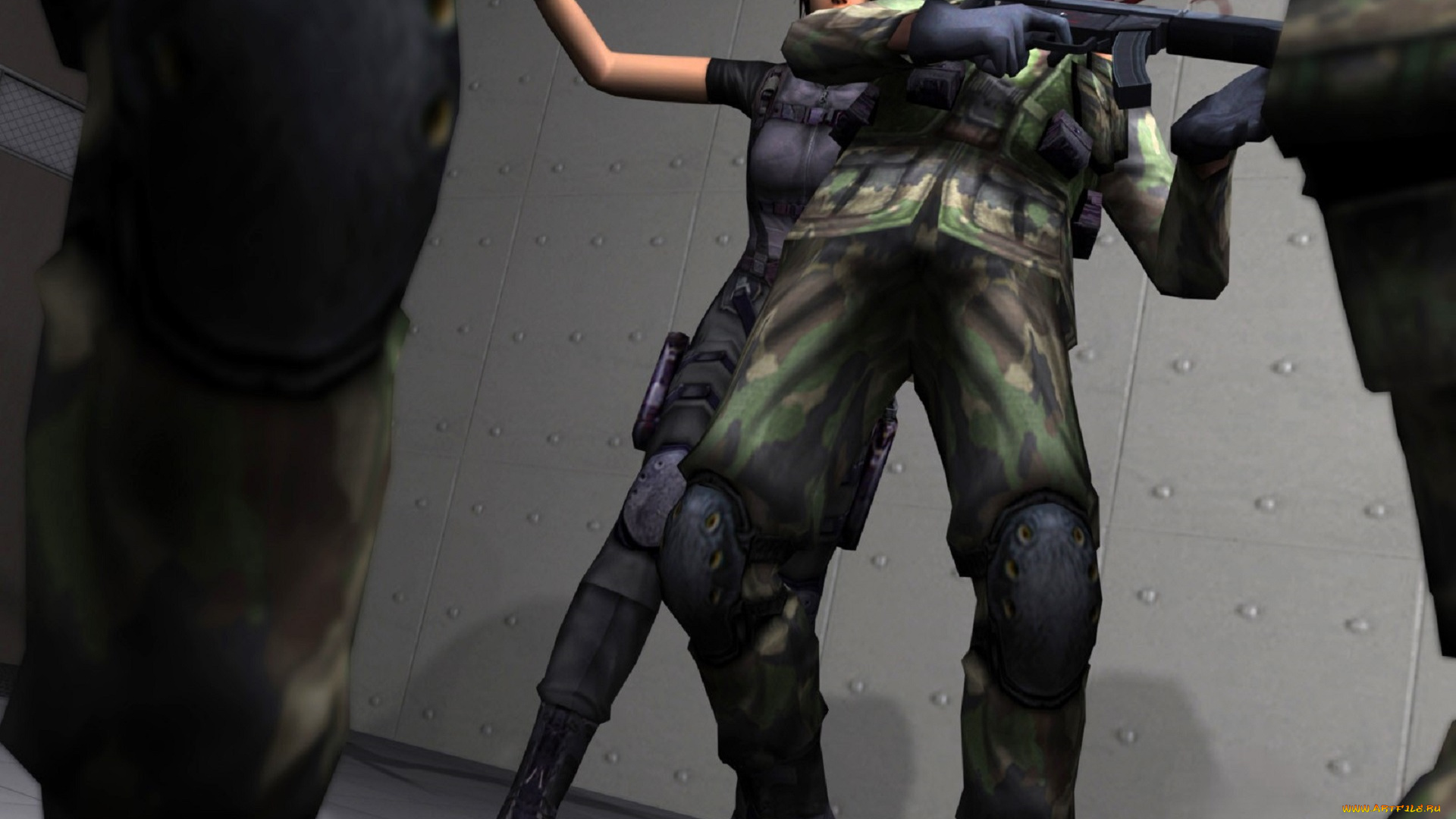 видео, игры, breakdown, девушка, форма, нож, солдаты, оружие