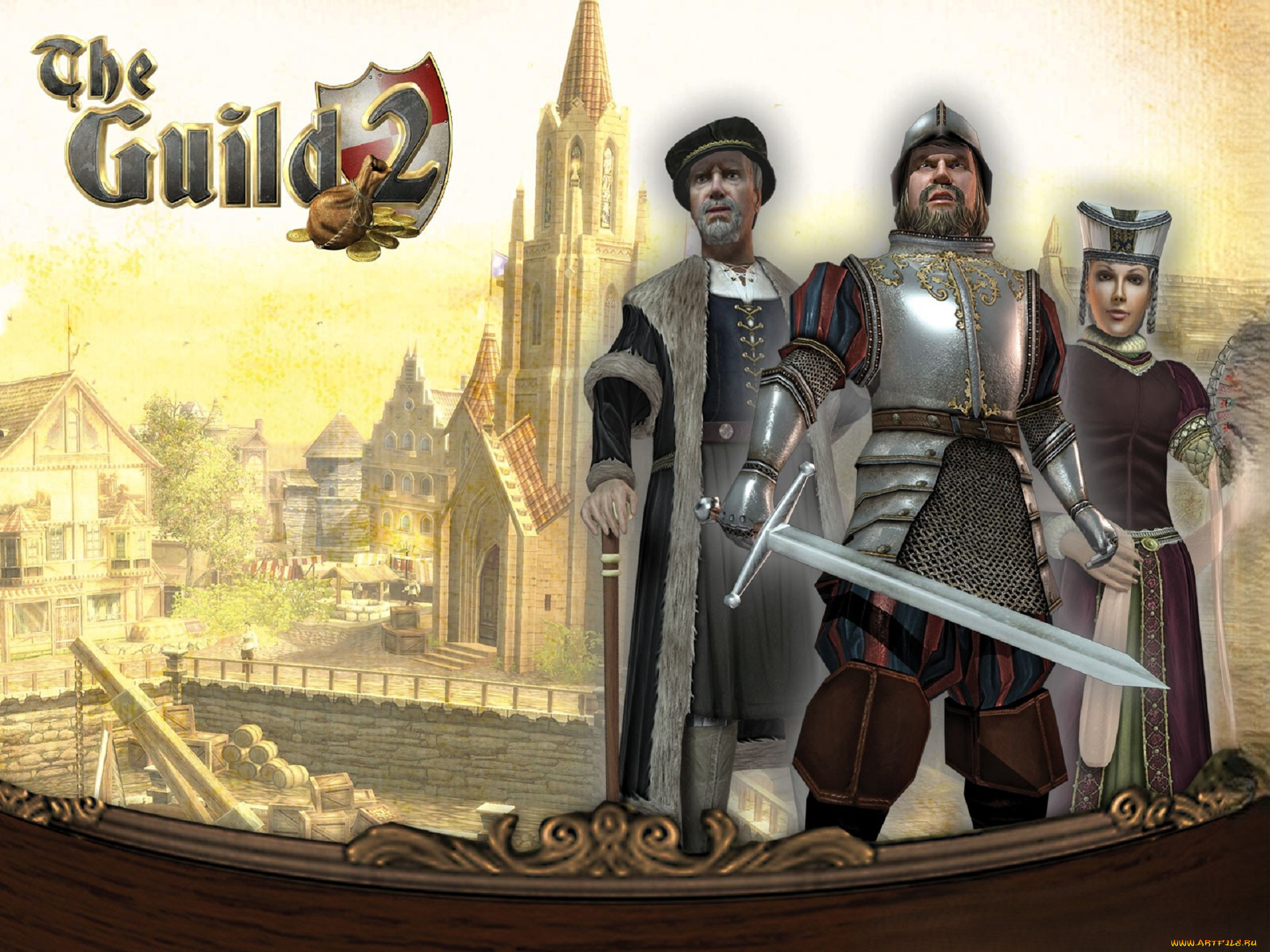 видео, игры, the, guild, 2, персонажи, город